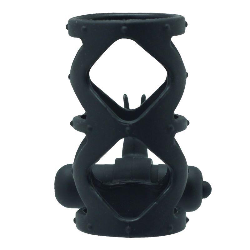 Anello Fallico Timeless Slender Vibring Nero