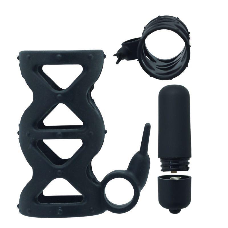 Anello Fallico Timeless Slender Vibring Nero