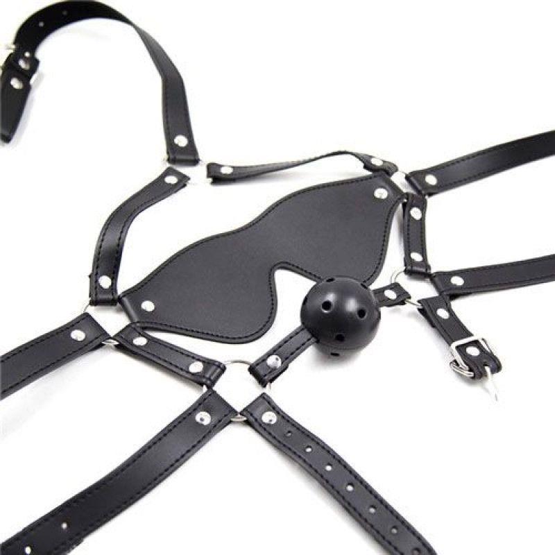 Imbracatura Per Viso Con Maschera Per Occhi E Morso Total Head Harness