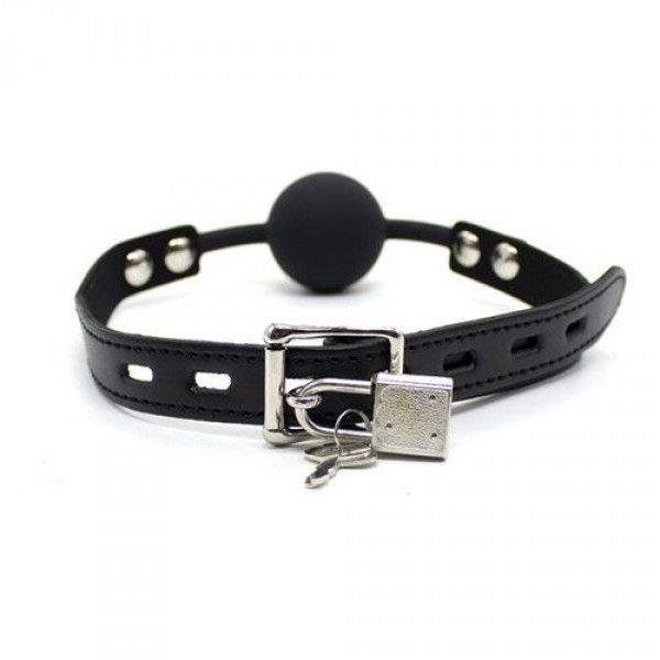 Knebel-Ball Gag + Block (Nero)