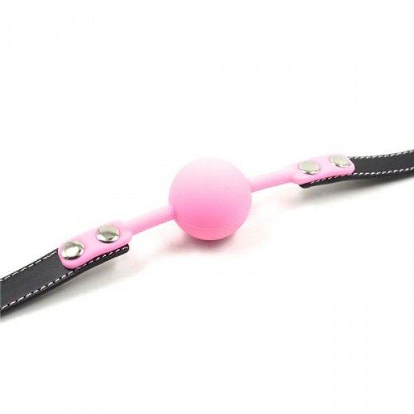 Knebel-Ball Gag + Block (Rosa)