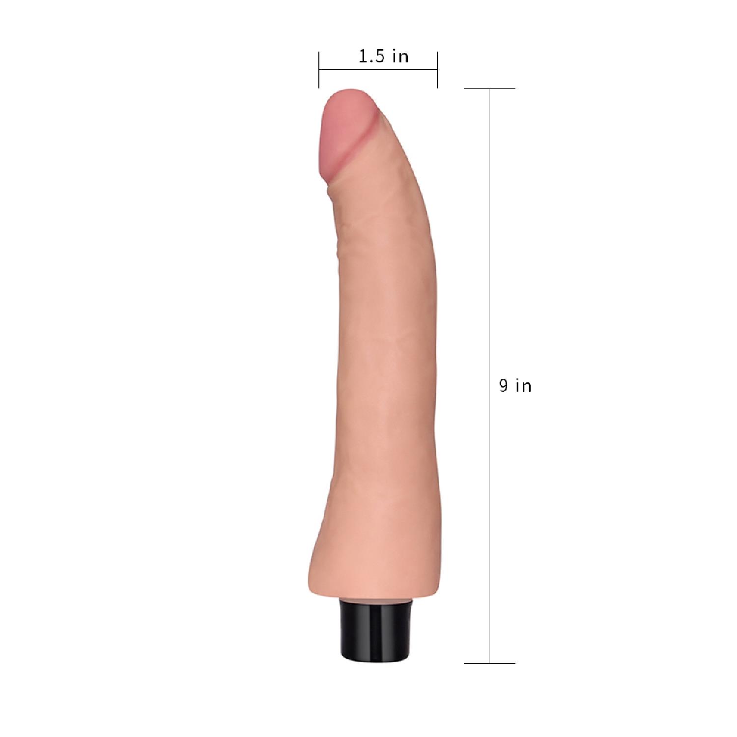 9"" Real Softee Vibrating Dildo