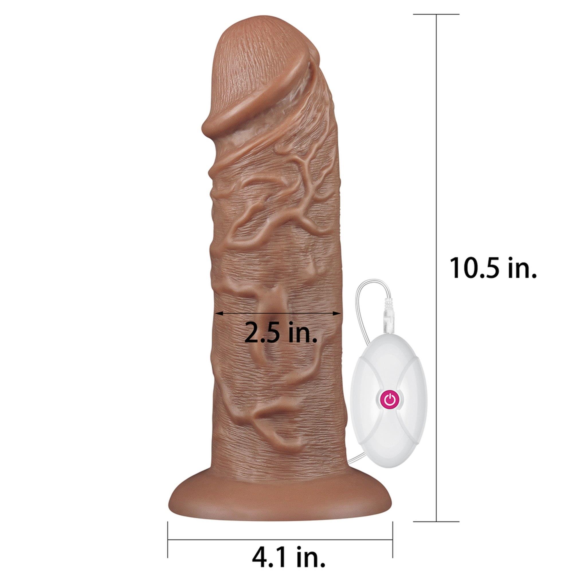 10.5'' Realistic Chubby Vibrating Dildo