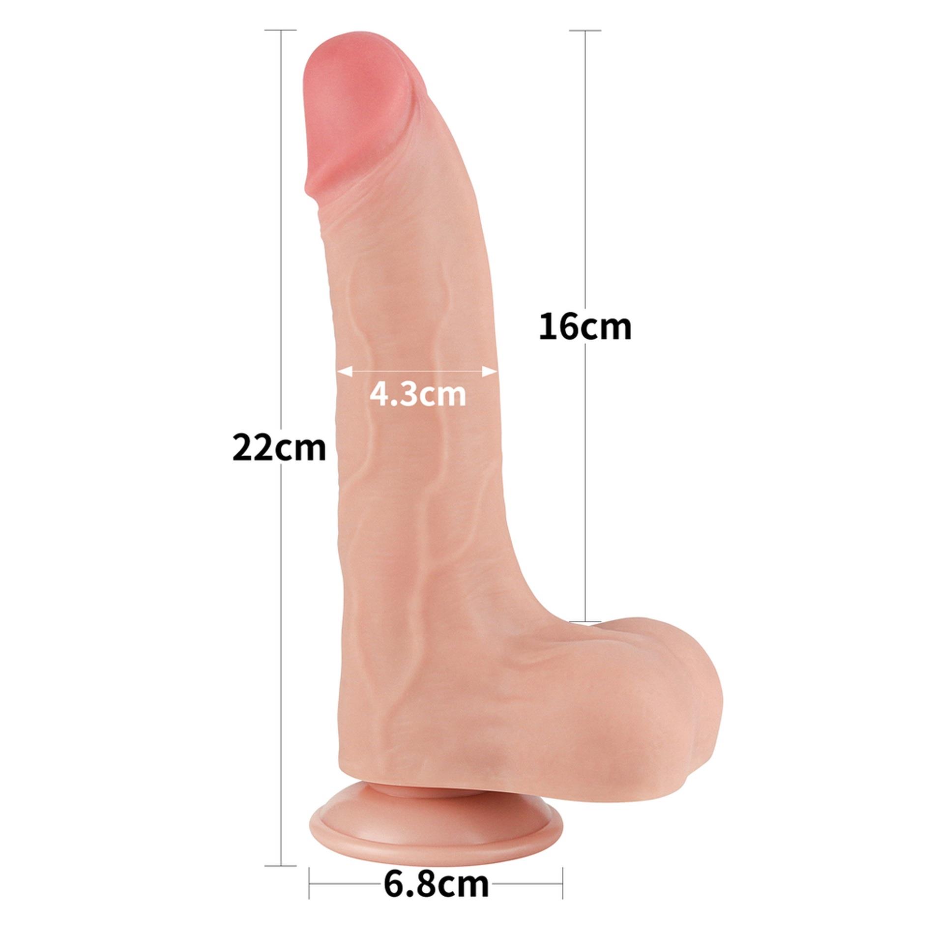 8.5'' Sliding Skin Dual Layer Dong Flesh