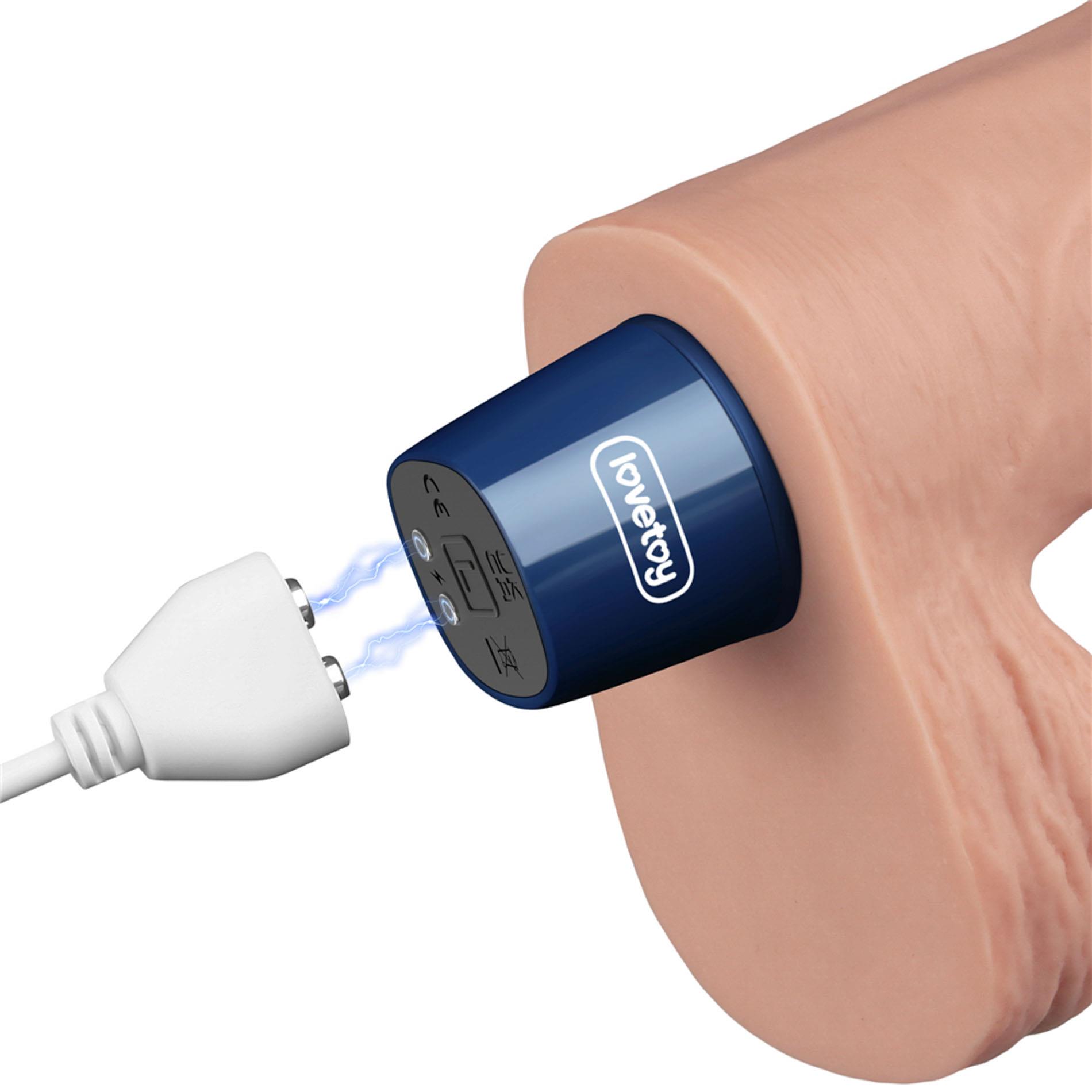 9" Real Softee Rechargeable Tpe Vibrating Dildo(Flesh)