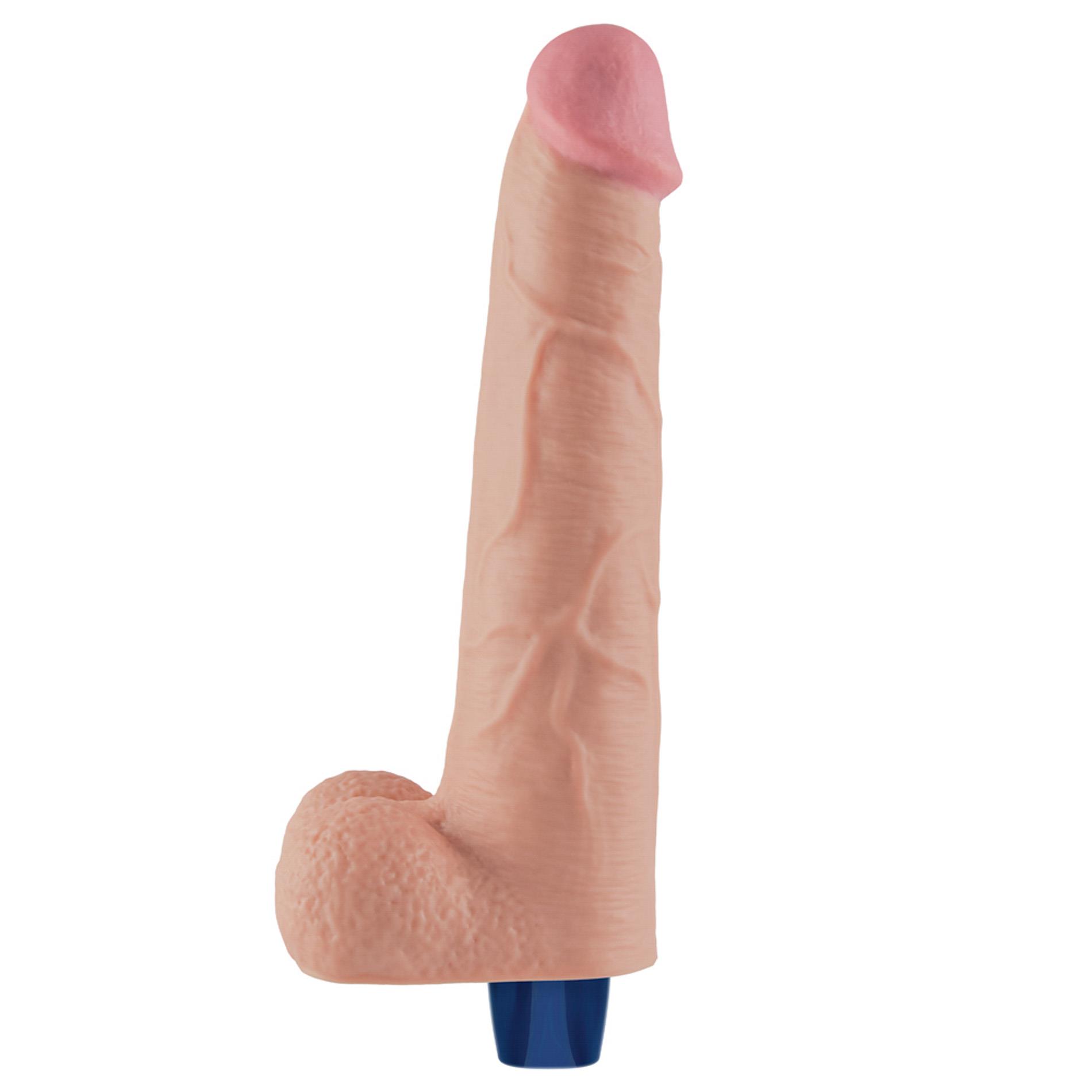 10.5" Real Softee Rechargeable Tpe Vibrating Dildo(Flesh)