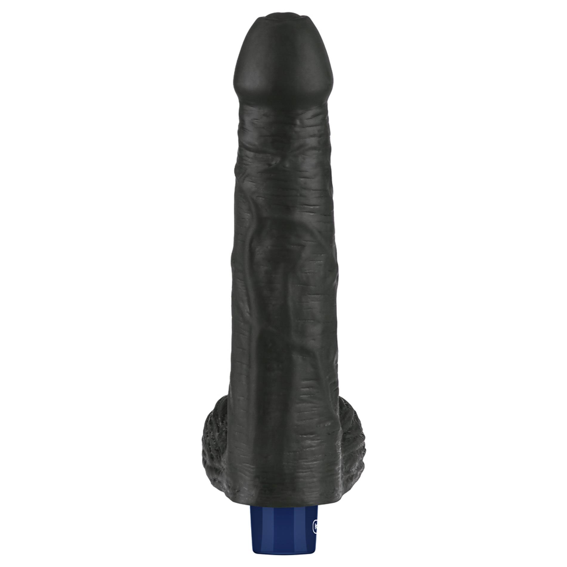 9" Real Softee Rechargeable Tpe Vibrating Dildo(Black)