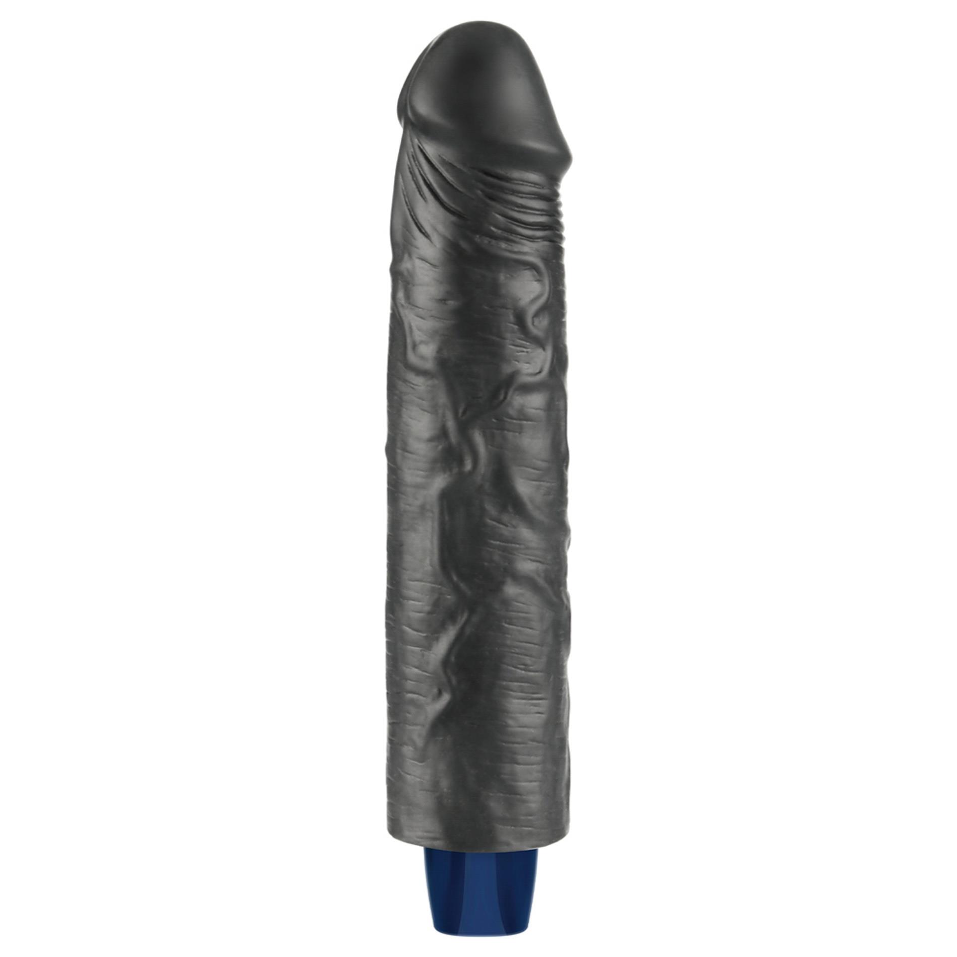 9.5" Real Softee Rechargeable Tpe Vibrating Dildo(Black