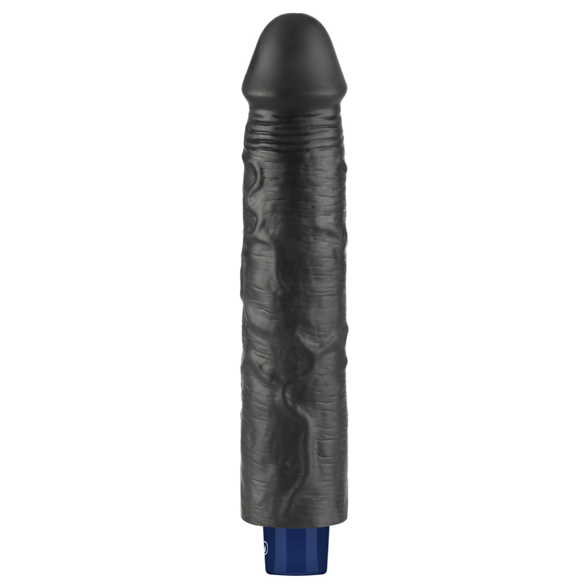 9.5" Real Softee Rechargeable Tpe Vibrating Dildo(Black