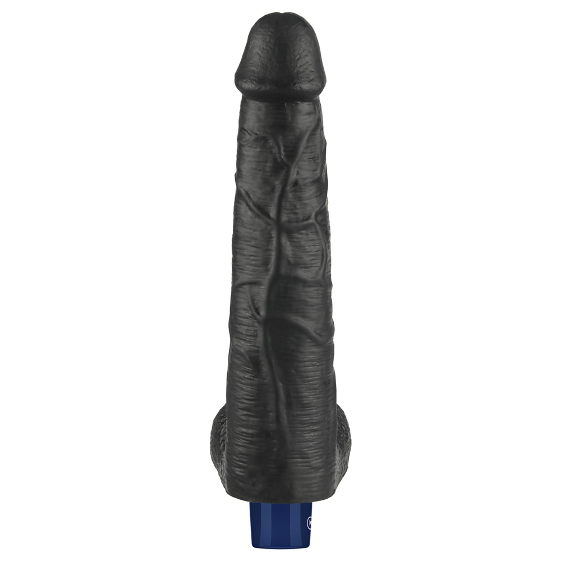 10.5" Real Softee Rechargeable Tpe Vibrating Dildo(Black)