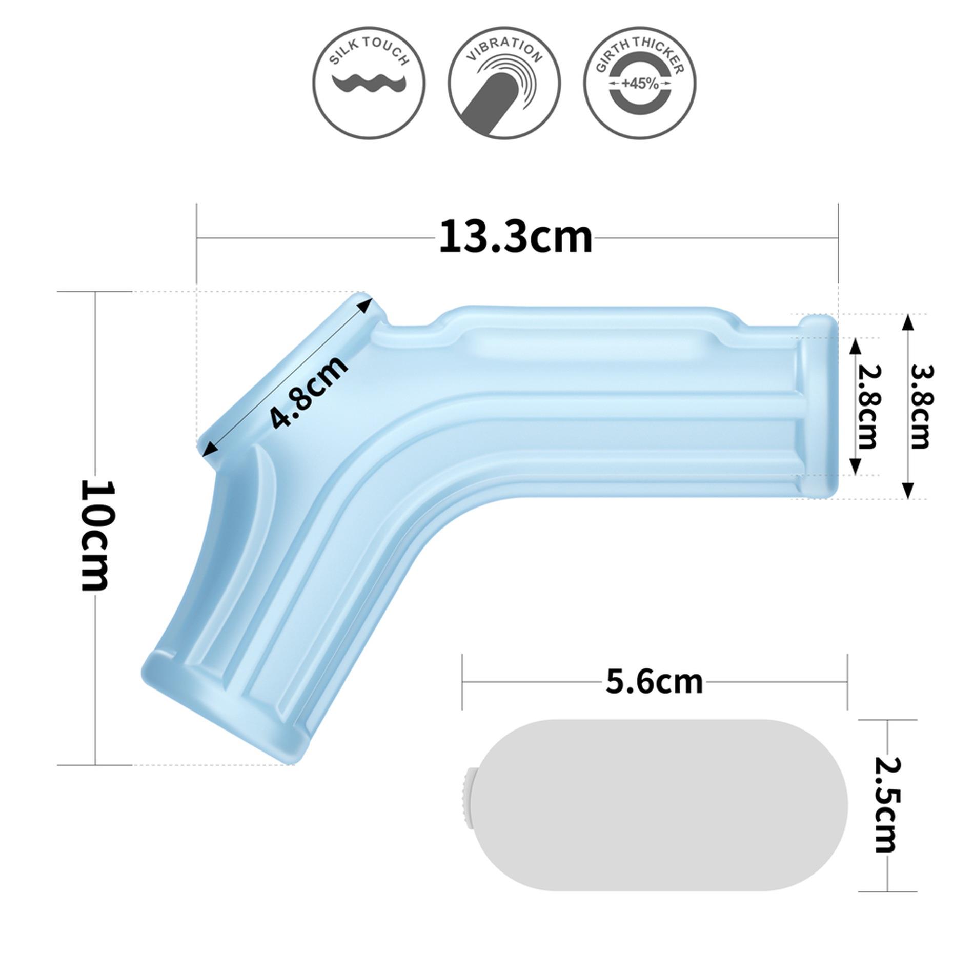 Vibrating Ridge Knights Ring With Scrotum Sleeve