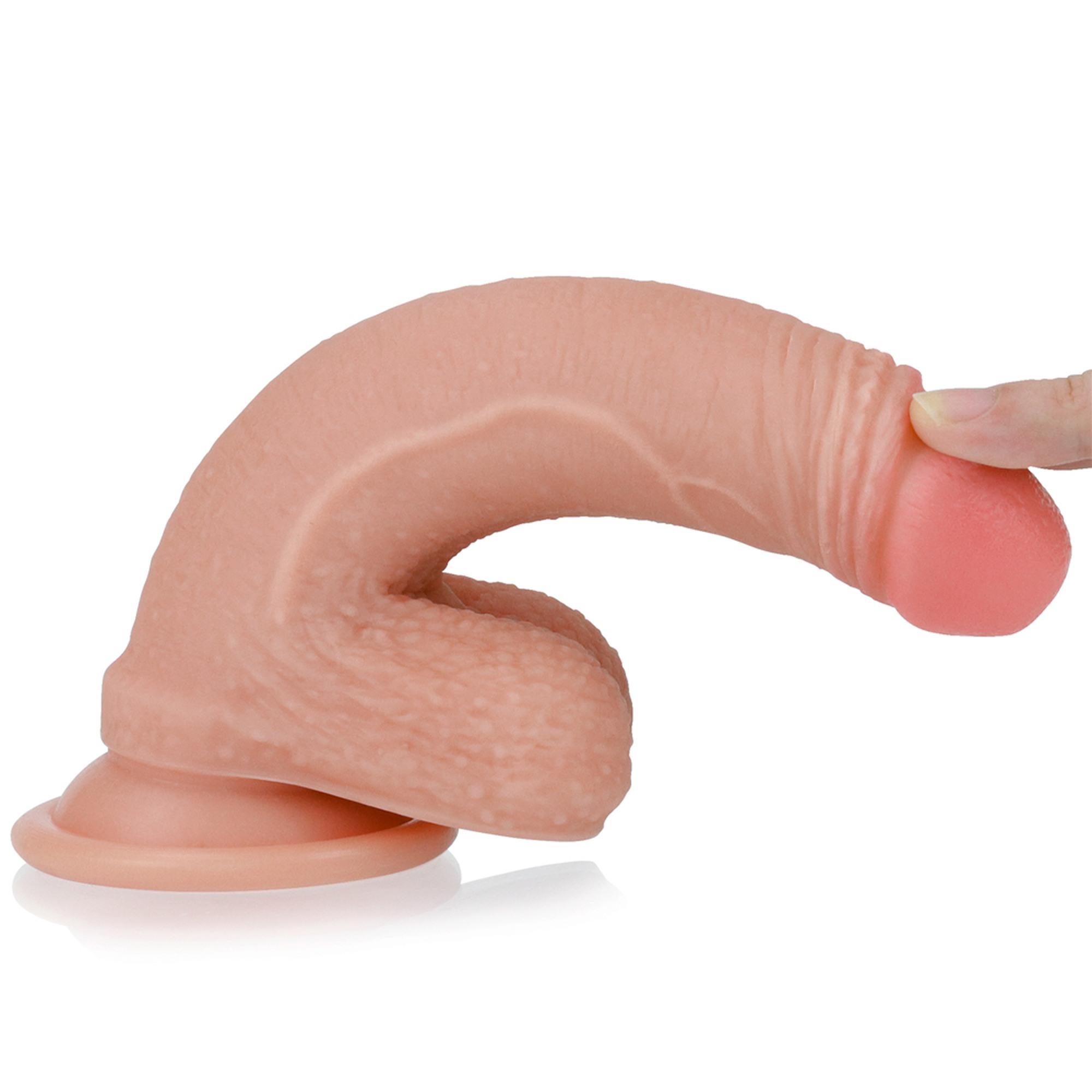 7'' Dual Layered Platinum Silicone Cock