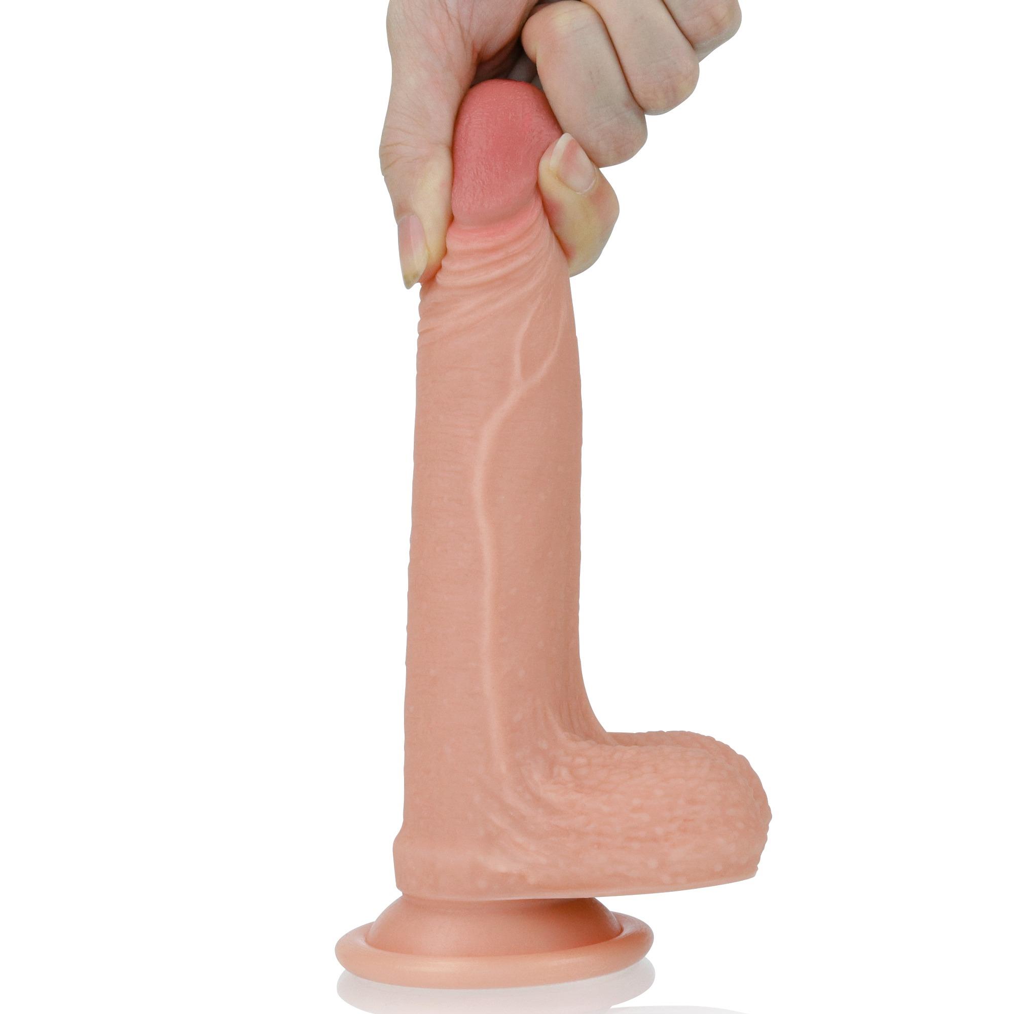 7'' Dual Layered Platinum Silicone Cock