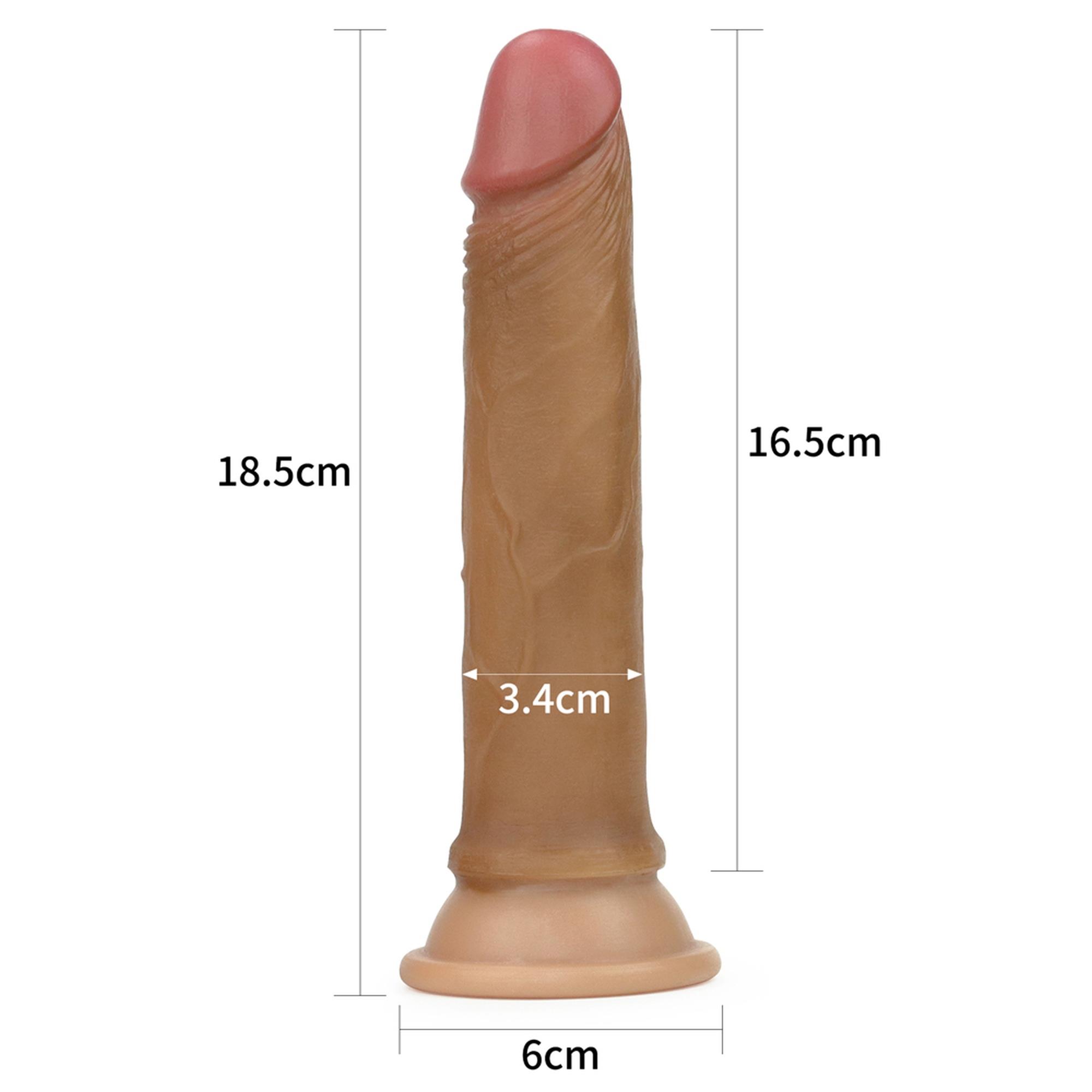 7'' Dual Layered Platinum Silicone Cock