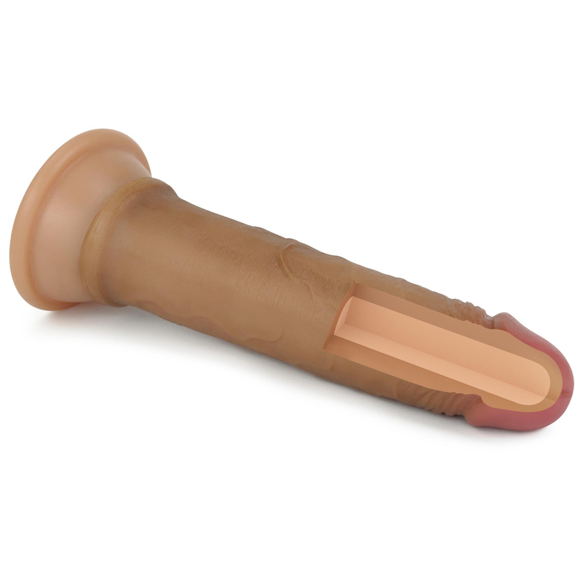 7'' Dual Layered Platinum Silicone Cock