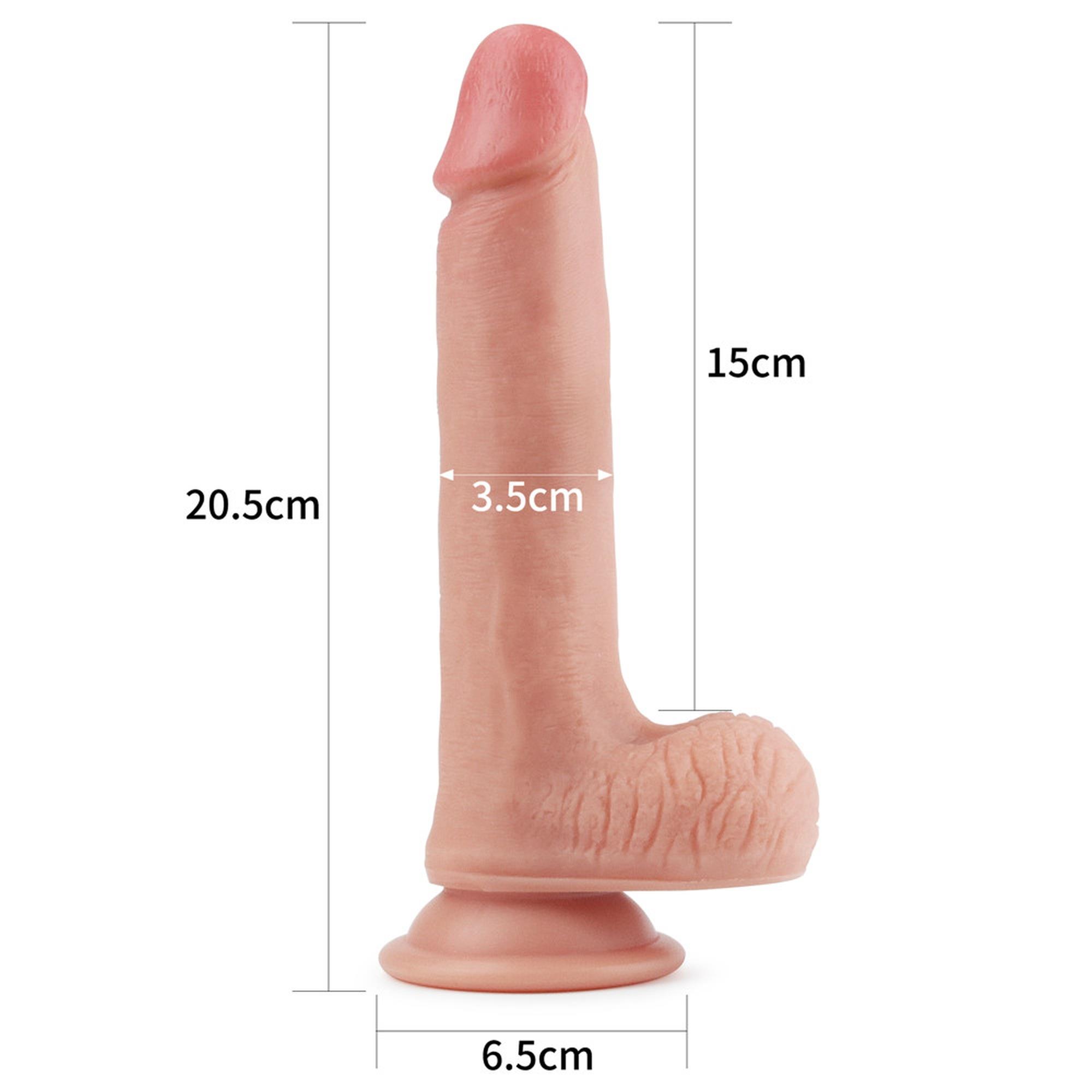 8'' Dual Layered Platinum Silicone Cock