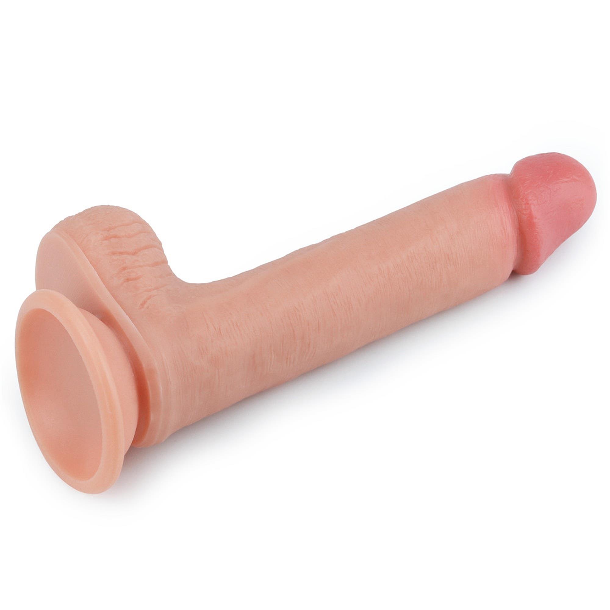 8'' Dual Layered Platinum Silicone Cock
