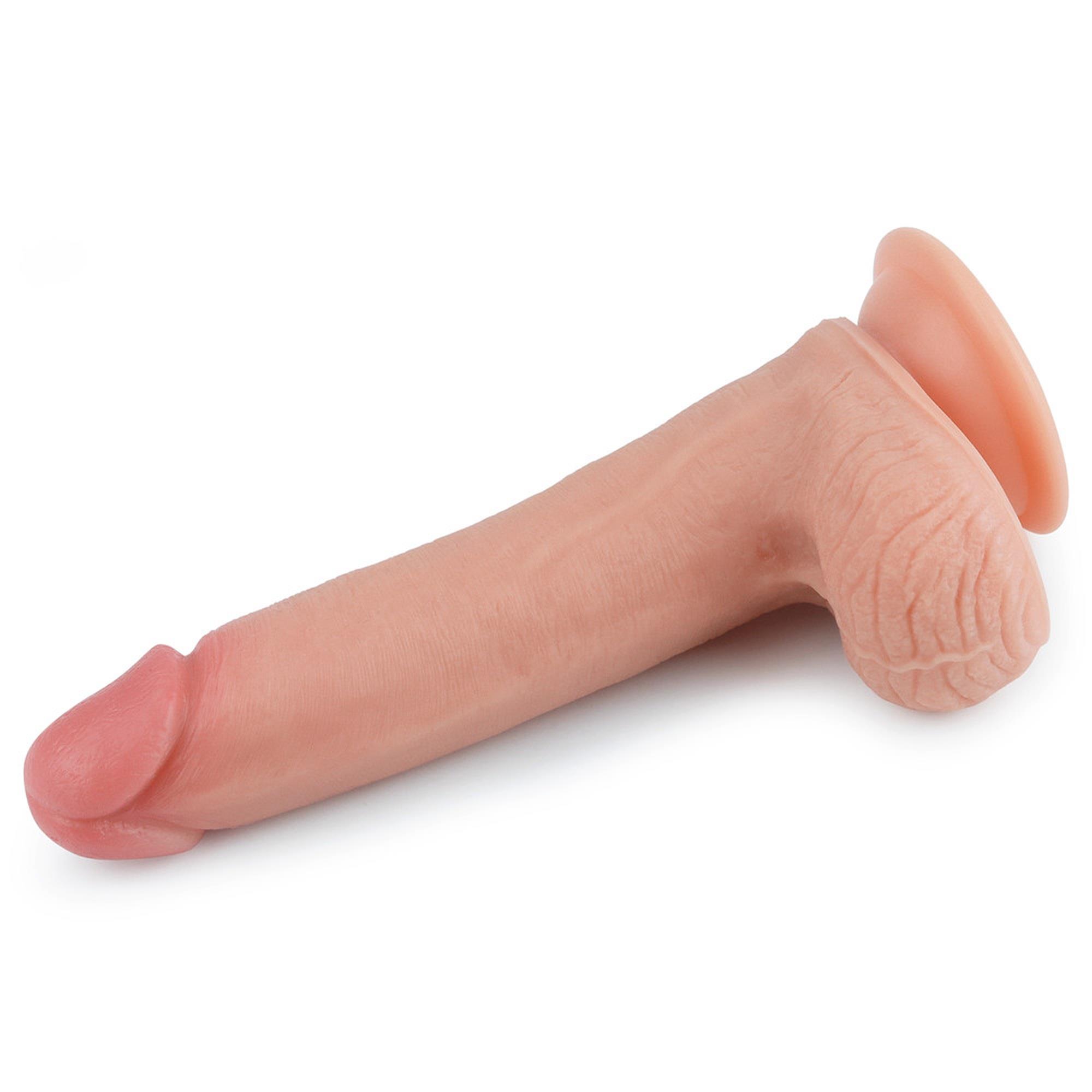 8'' Dual Layered Platinum Silicone Cock
