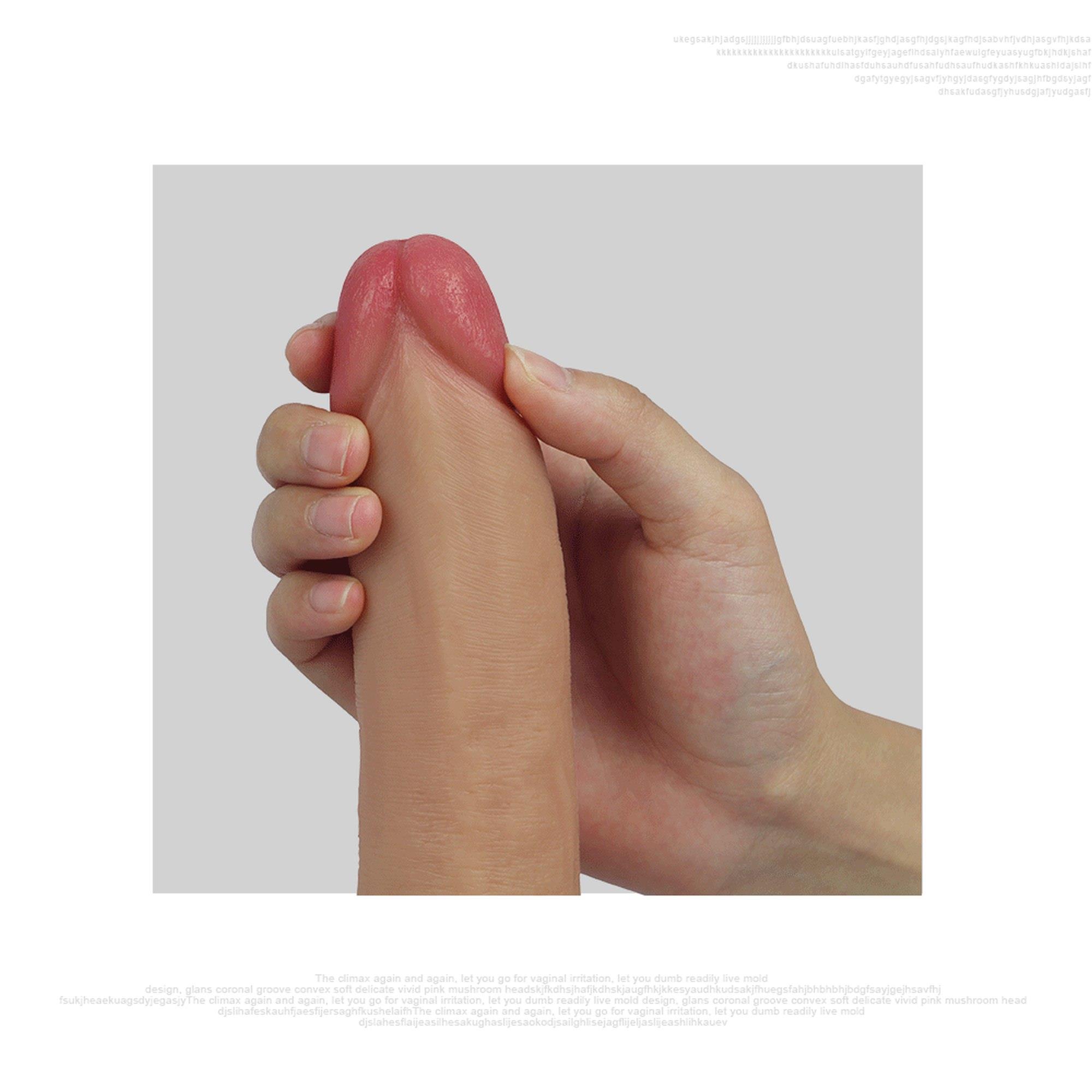 8'' Dual Layered Platinum Silicone Cock