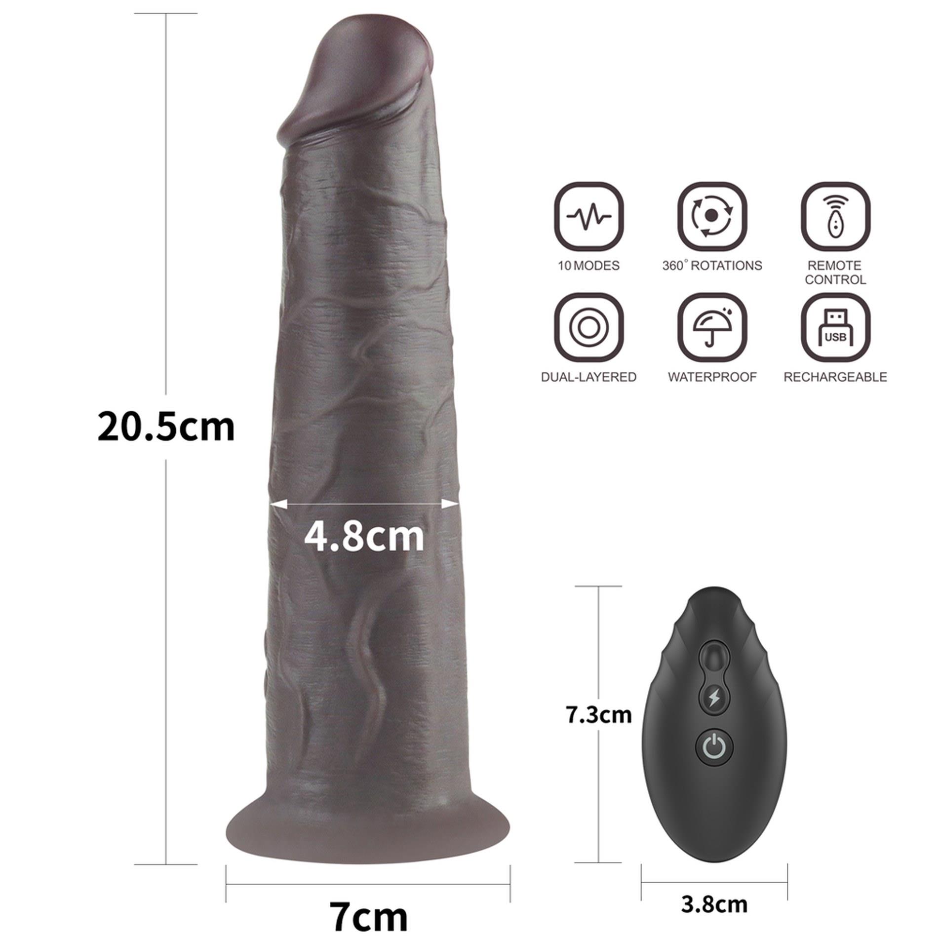 8.0'' Dual Layered Platinum Silicone Rotator