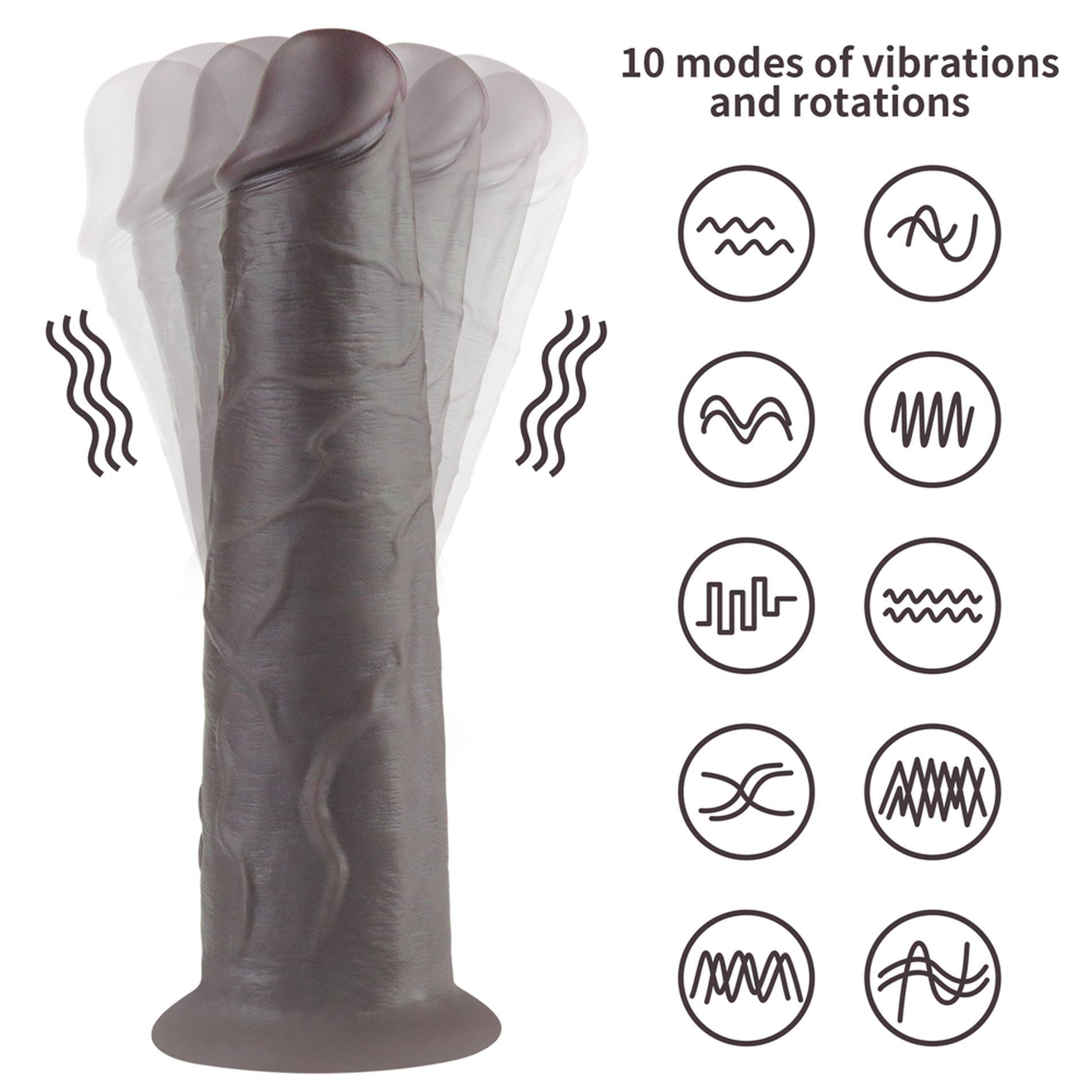 8.0'' Dual Layered Platinum Silicone Rotator