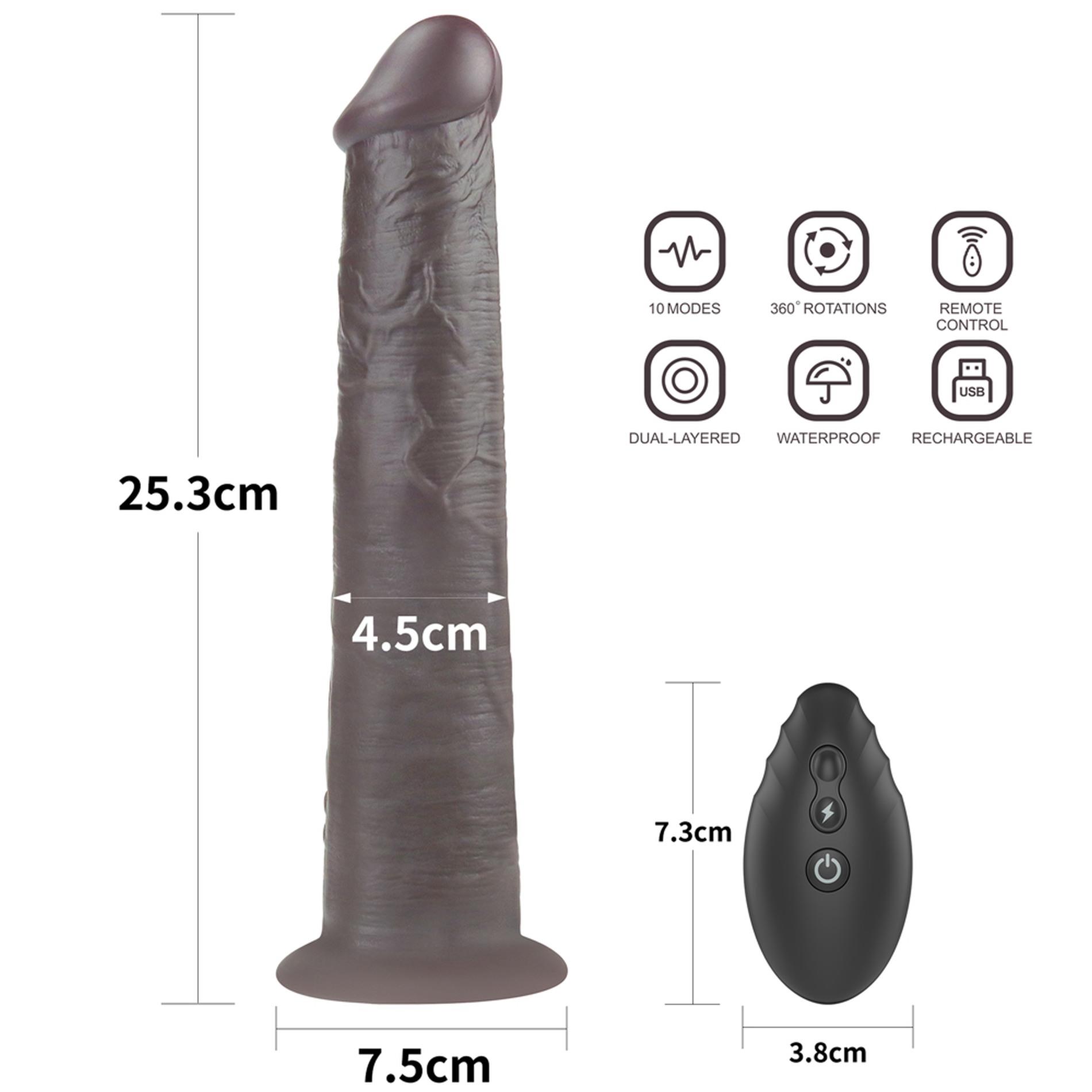 10'' Dual Layered Platinum Silicone Rotator