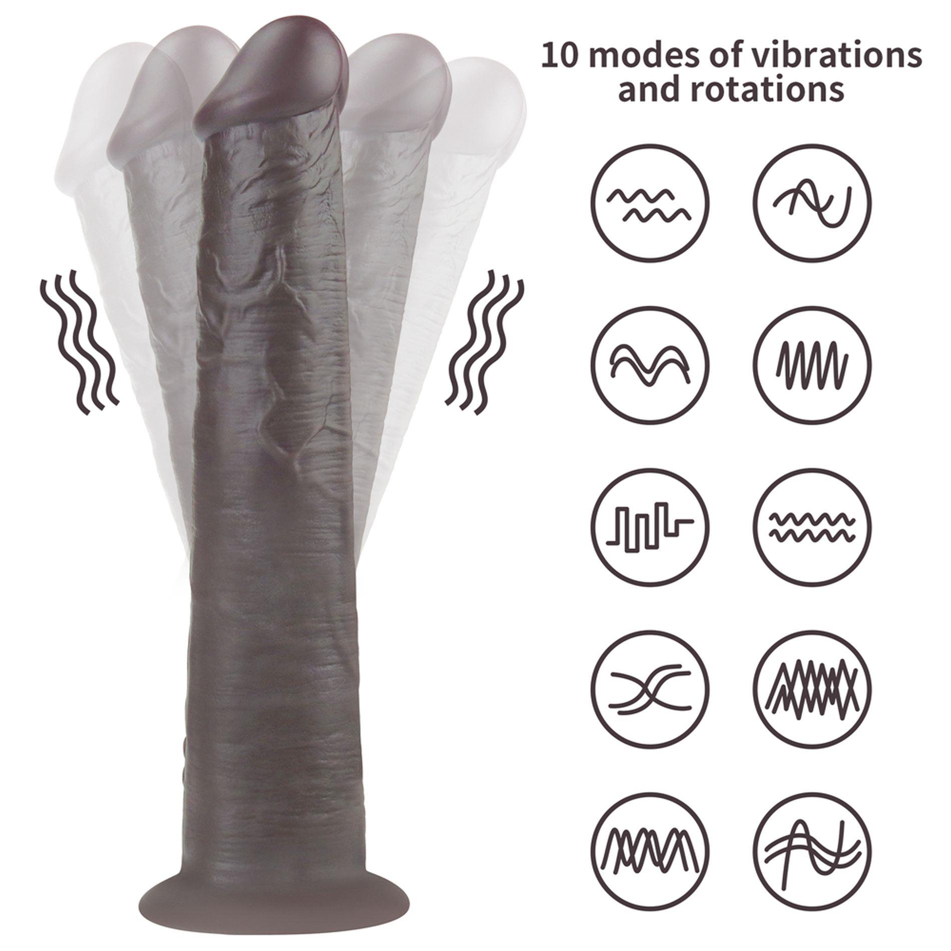 10'' Dual Layered Platinum Silicone Rotator