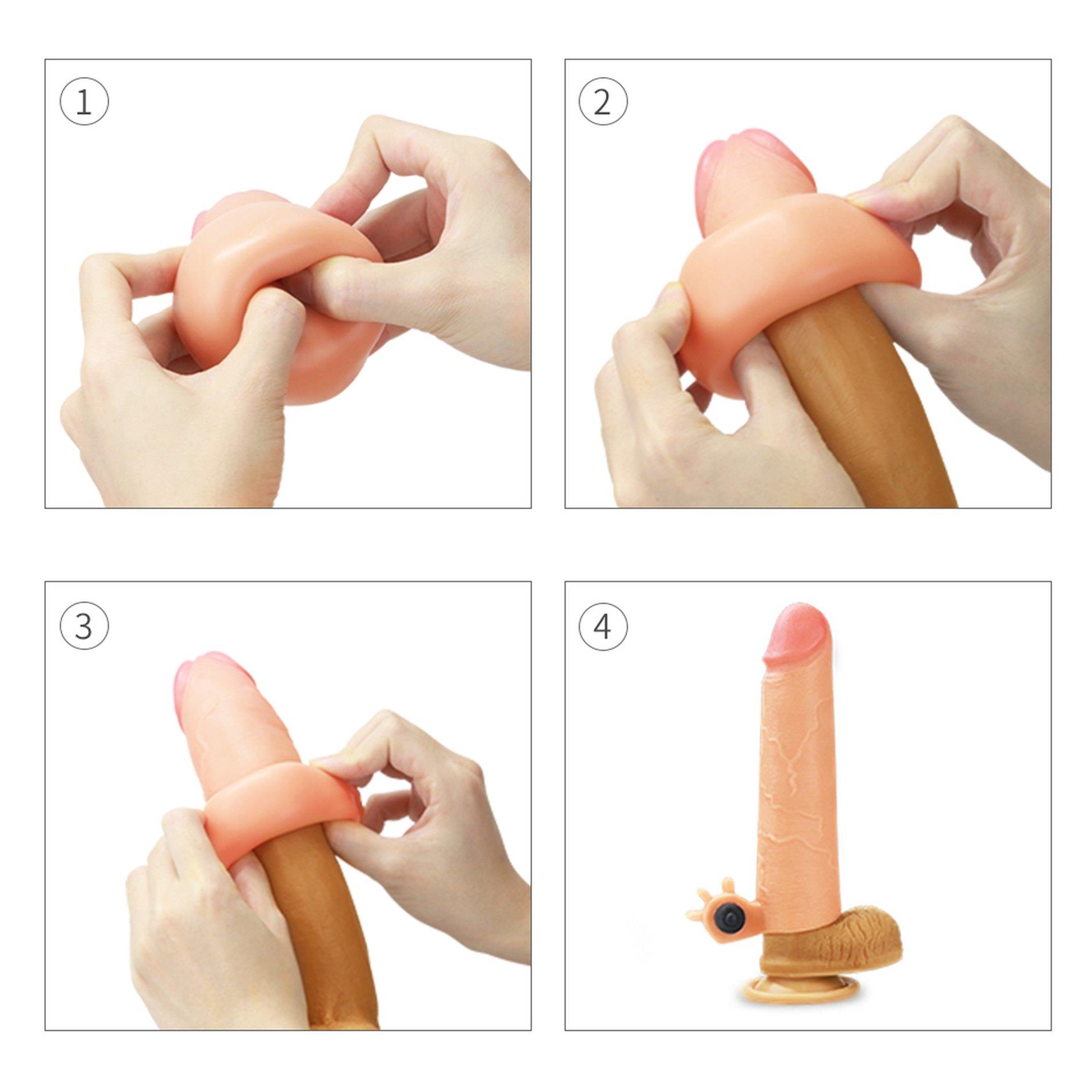 Add 2" Vibrating
Silicone Extender