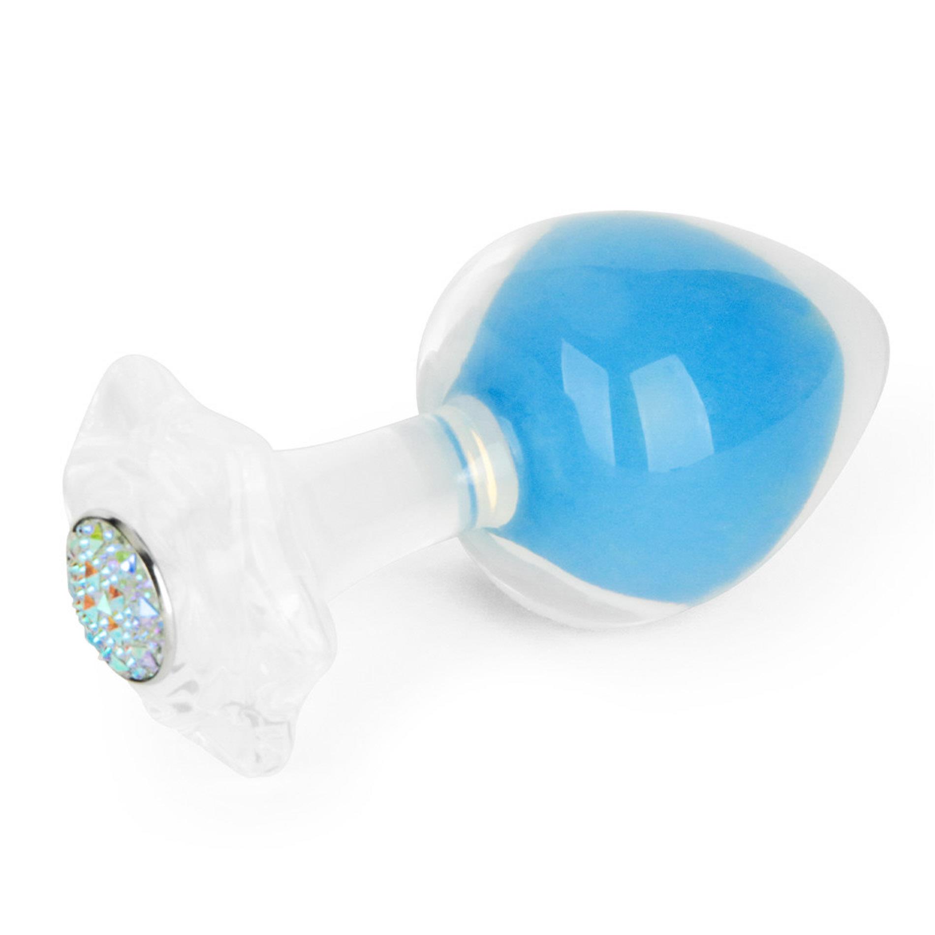 Gemoria Silicone Butt Plug (Glow-In-The-Dark) - Blue