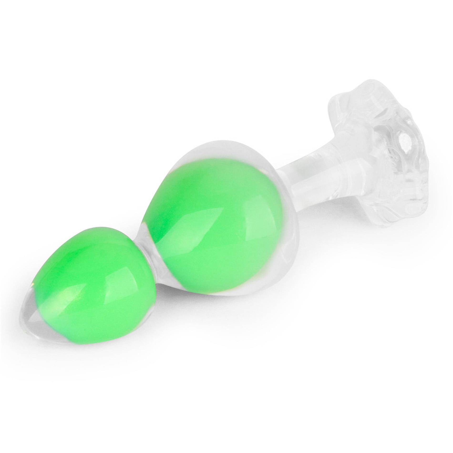 Gemoria Silicone Butt Plug (Glow-In-The-Dark) - Green
