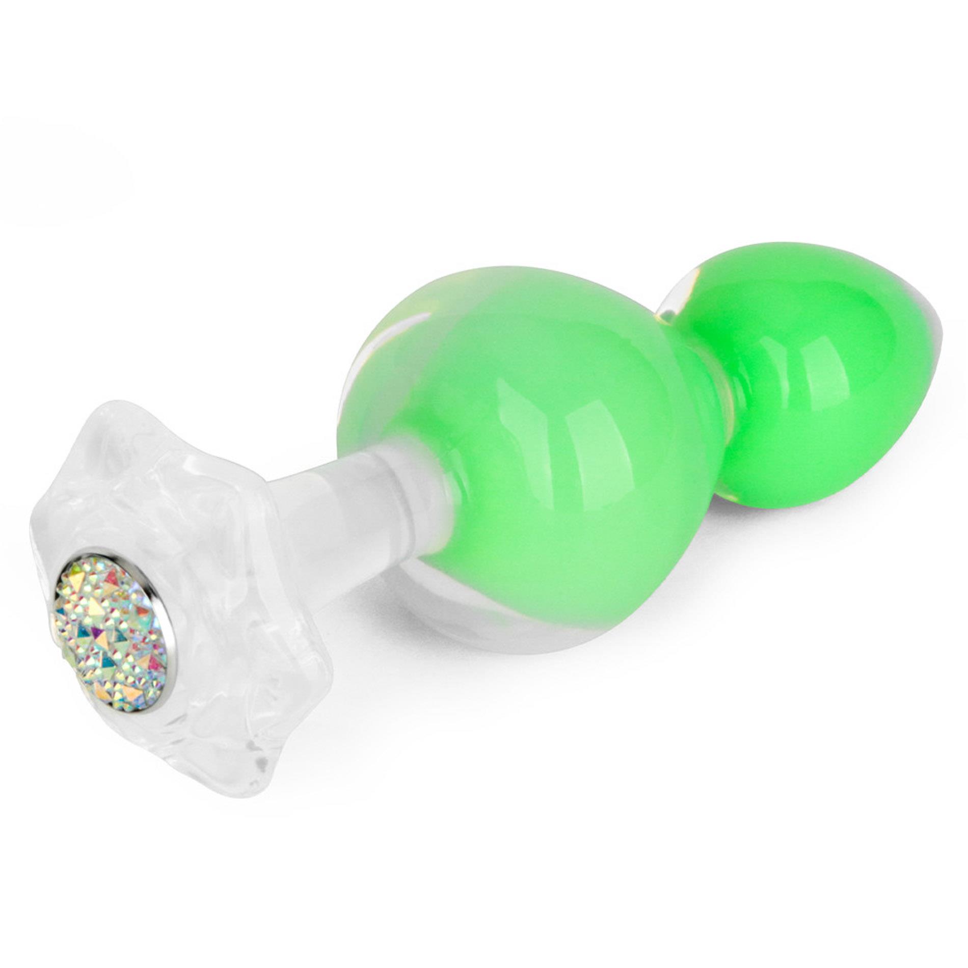 Gemoria Silicone Butt Plug (Glow-In-The-Dark) - Green