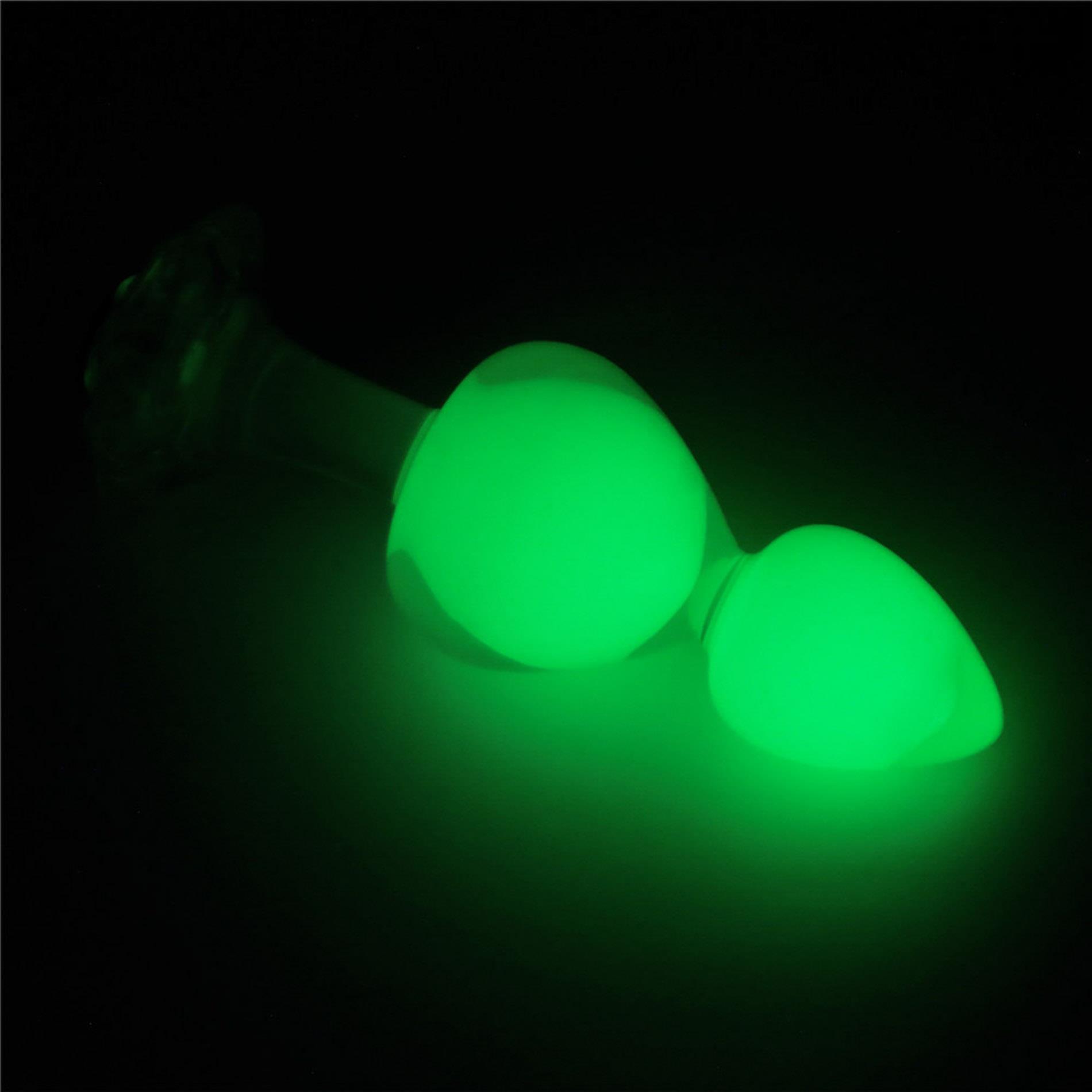 Gemoria Silicone Butt Plug (Glow-In-The-Dark) - Green
