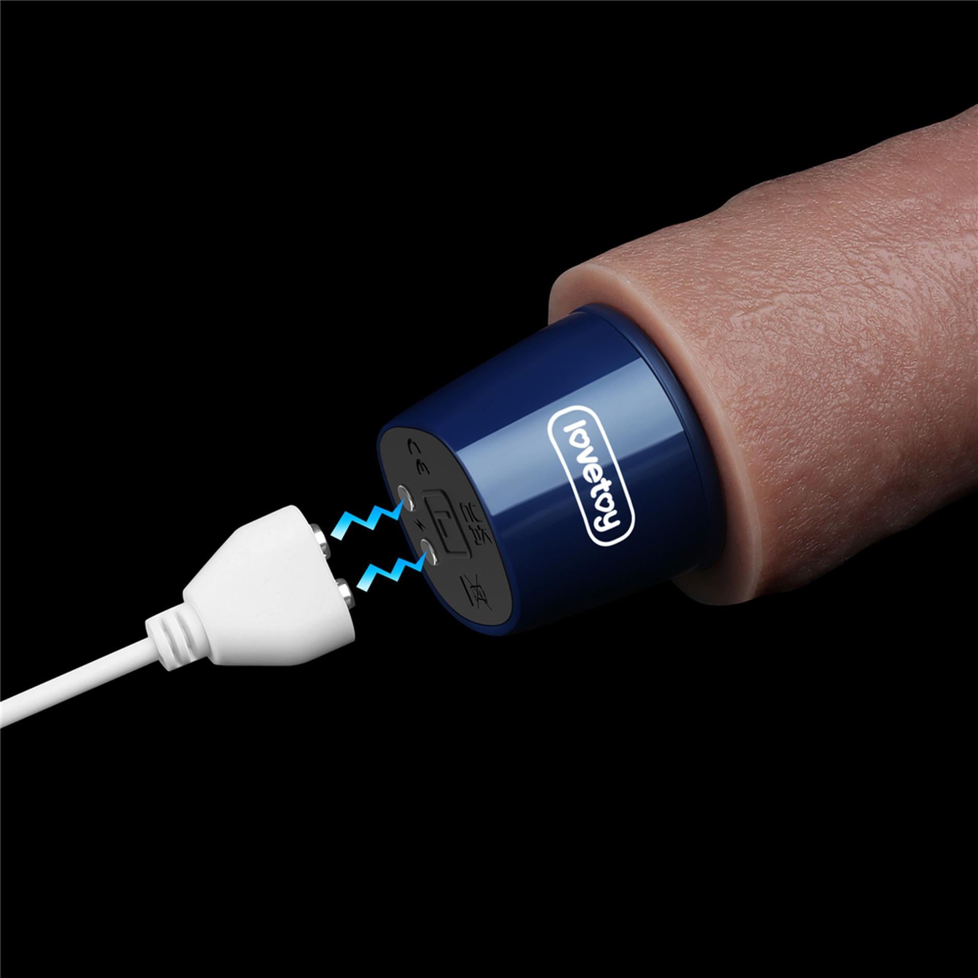 9" Real Softee Rechargeable Silicone Vibrating Dildo