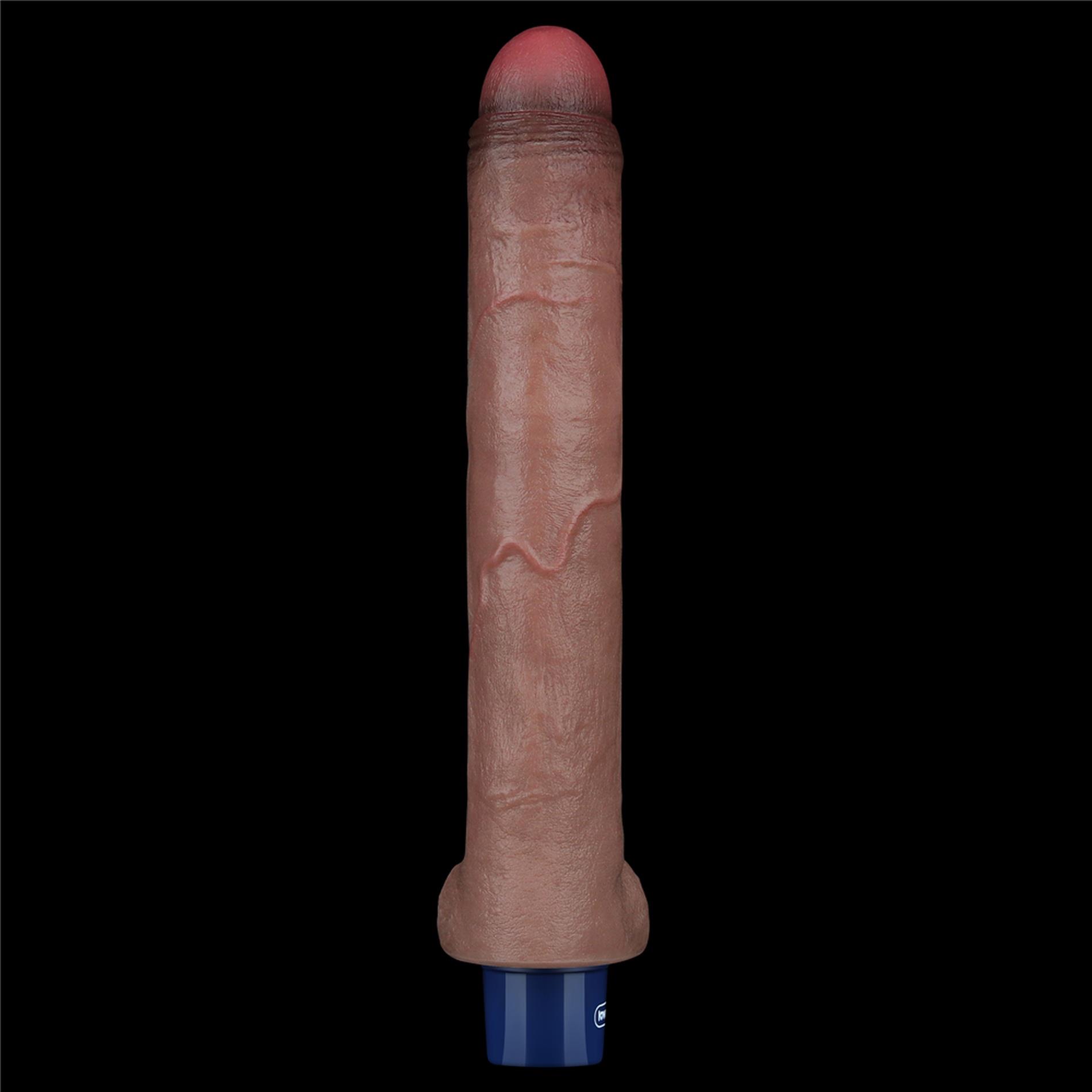 10.5" Real Softee Rechargeable Silicone Vibrating Dildo