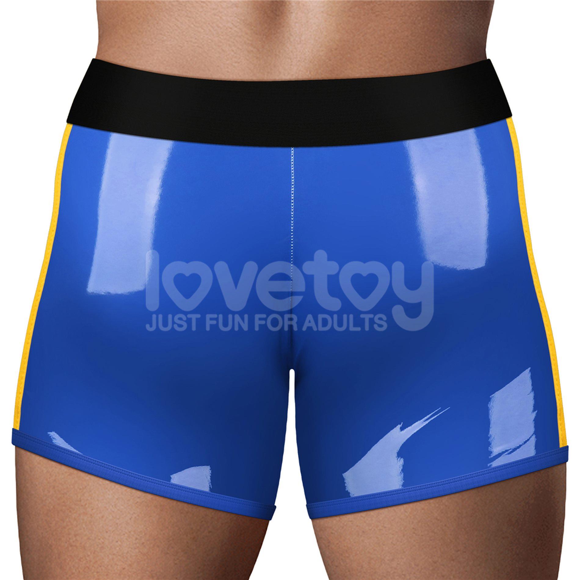 Chic Strap-On Shorts (28 - 31 Inch Waist) Blue