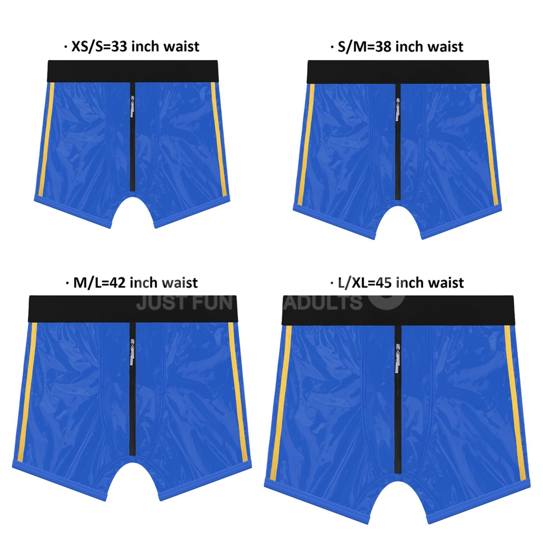 Chic Strap-On Shorts (28 - 31 Inch Waist) Blue