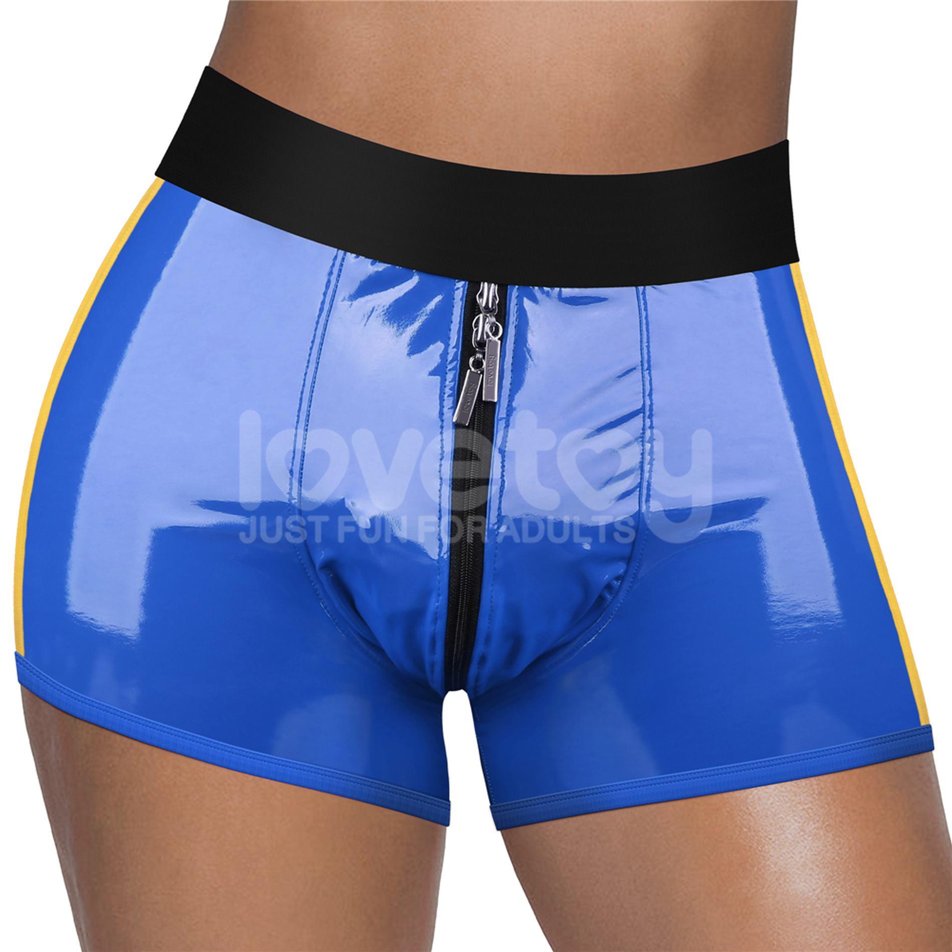 Chic Strap-On Shorts (32 - 35 Inch Waist) Blue