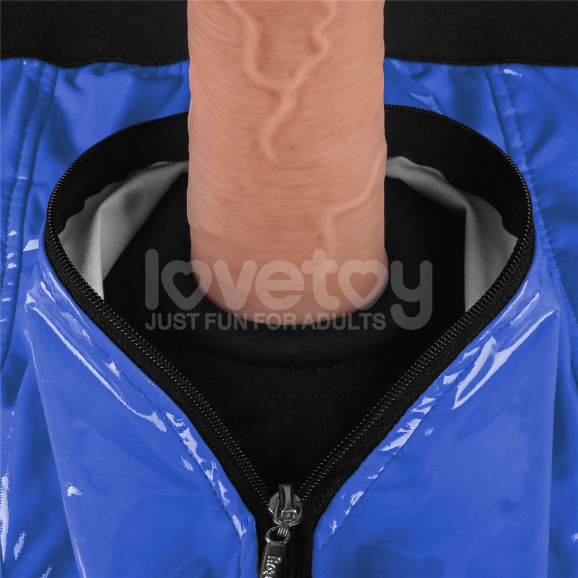 Chic Strap-On Shorts (32 - 35 Inch Waist) Blue