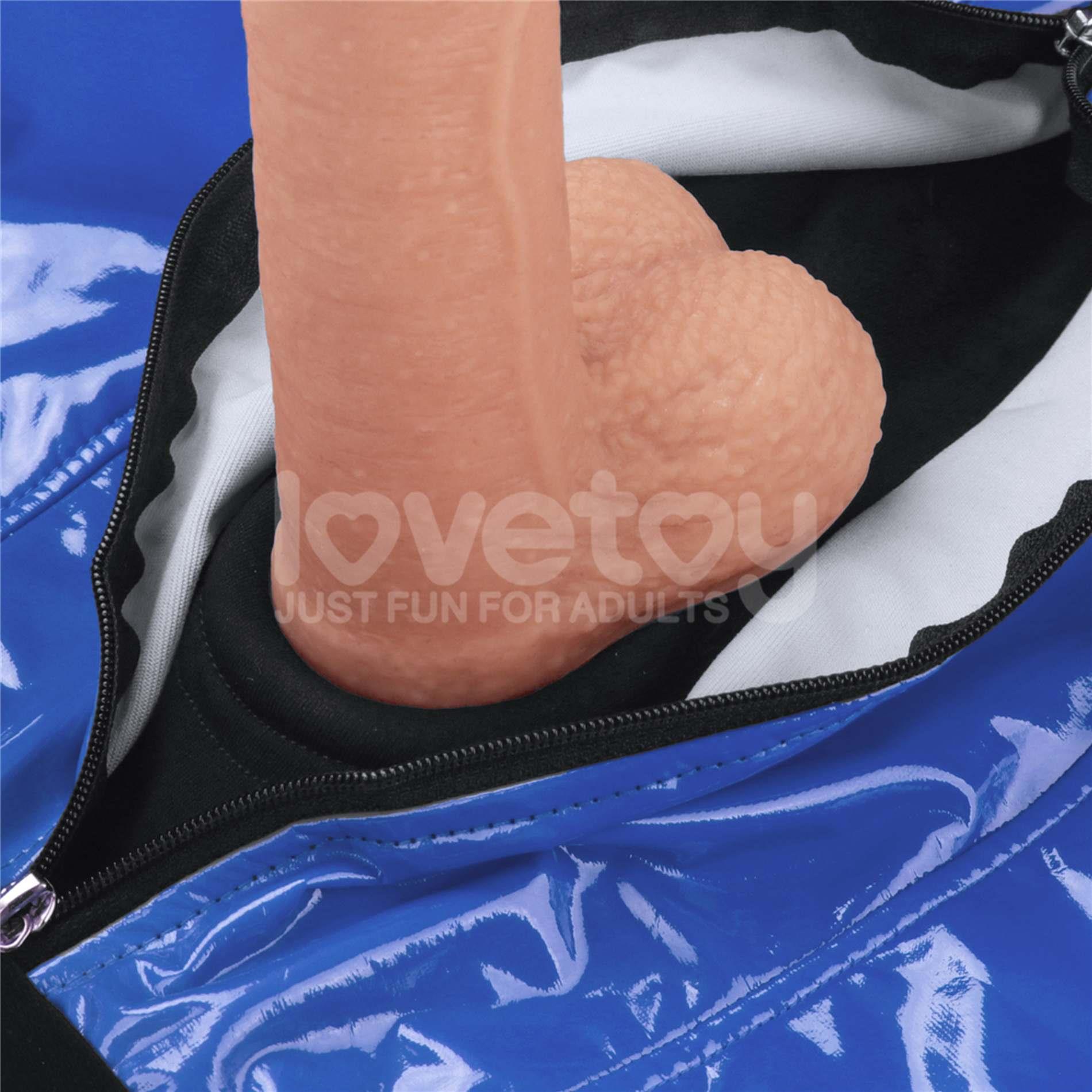 Chic Strap-On Shorts (32 - 35 Inch Waist) Blue