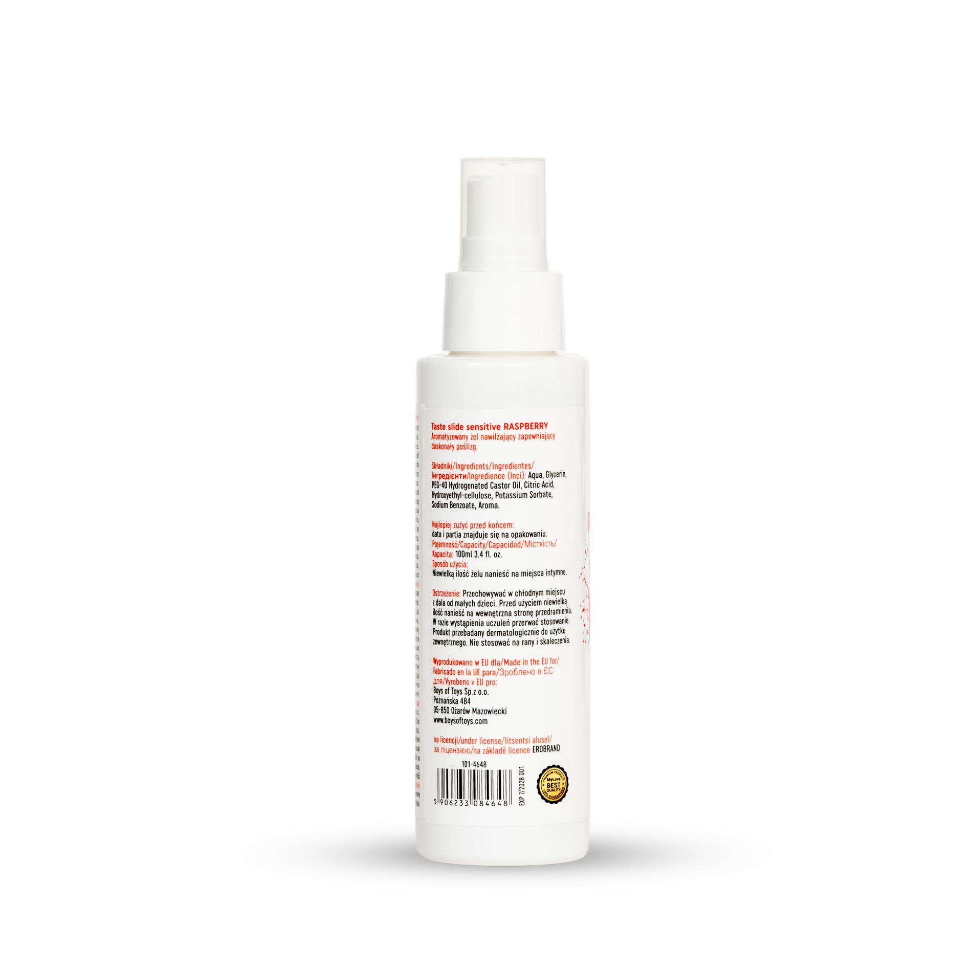 Mylove Taste-Slide Sensitive-Raspberry 100 Ml.