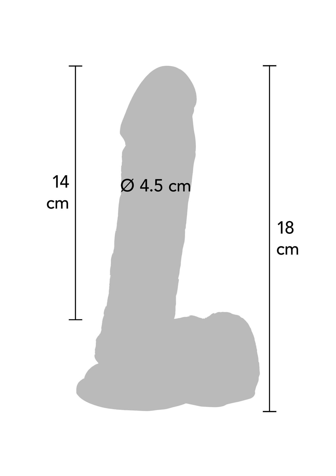 Dildo 7 Inch With Balls Black