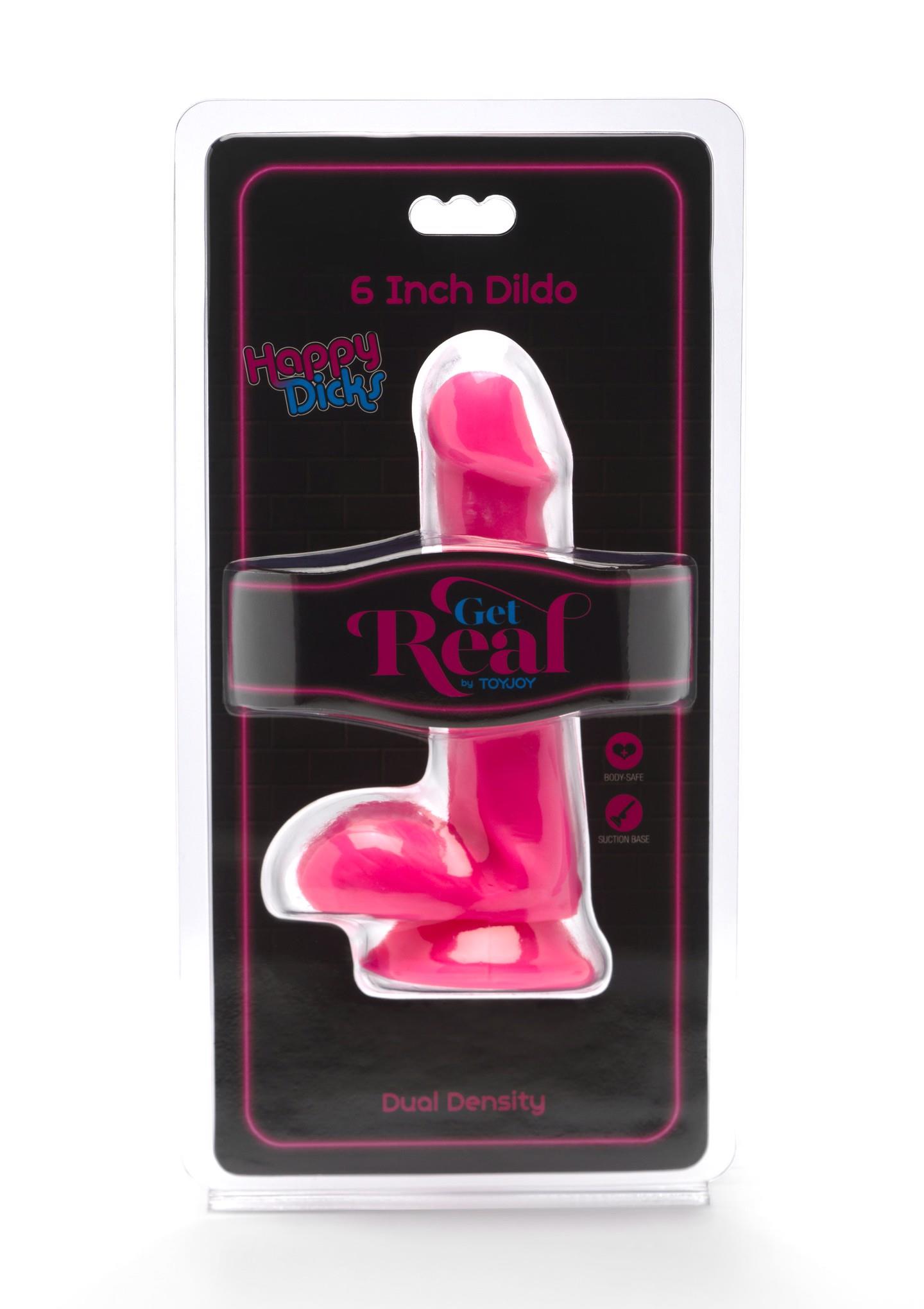 Happy Dicks Dildo 6 Inch Balls Pink