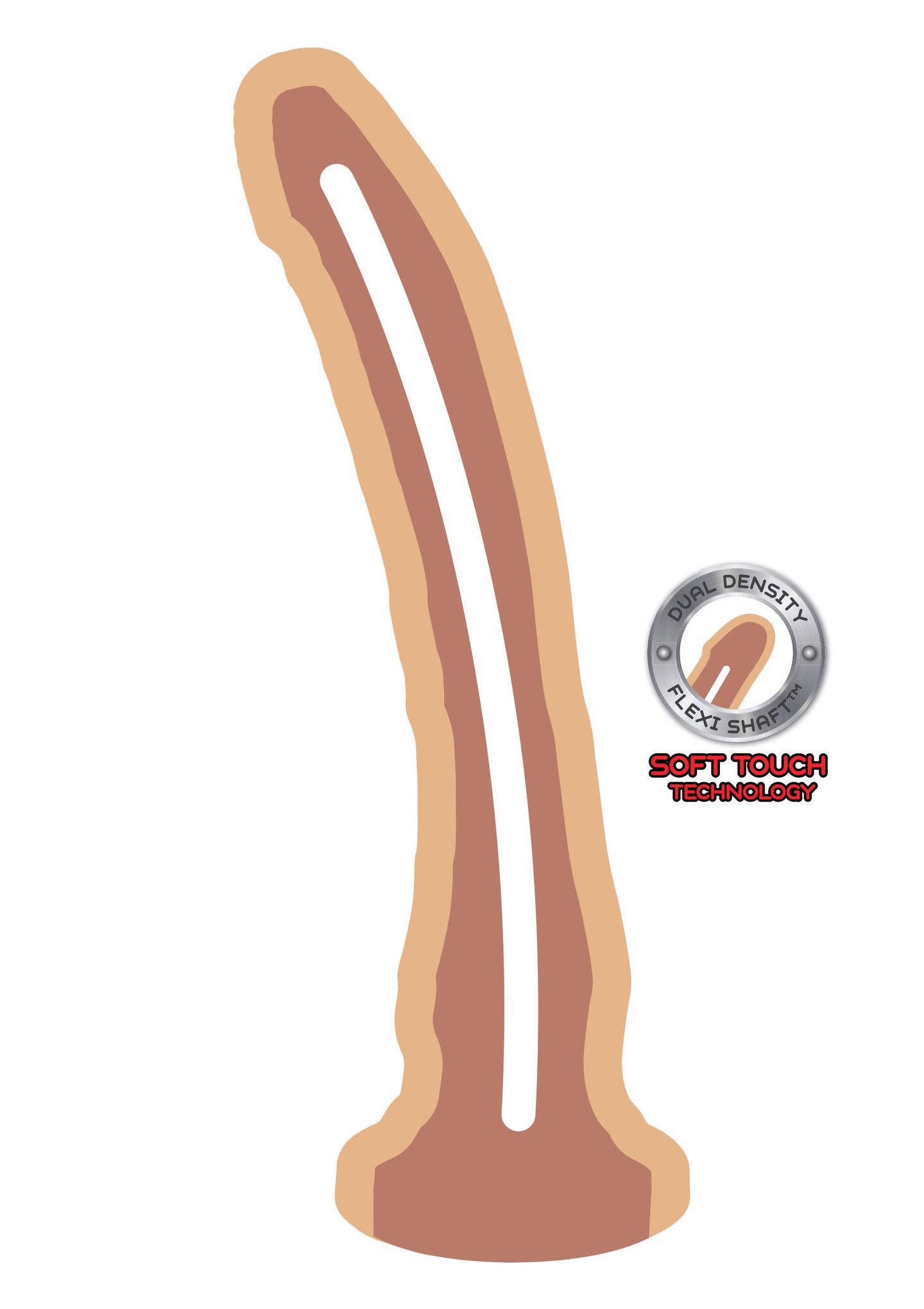 Dual Density Dong 9 Inch Light Skin Tone