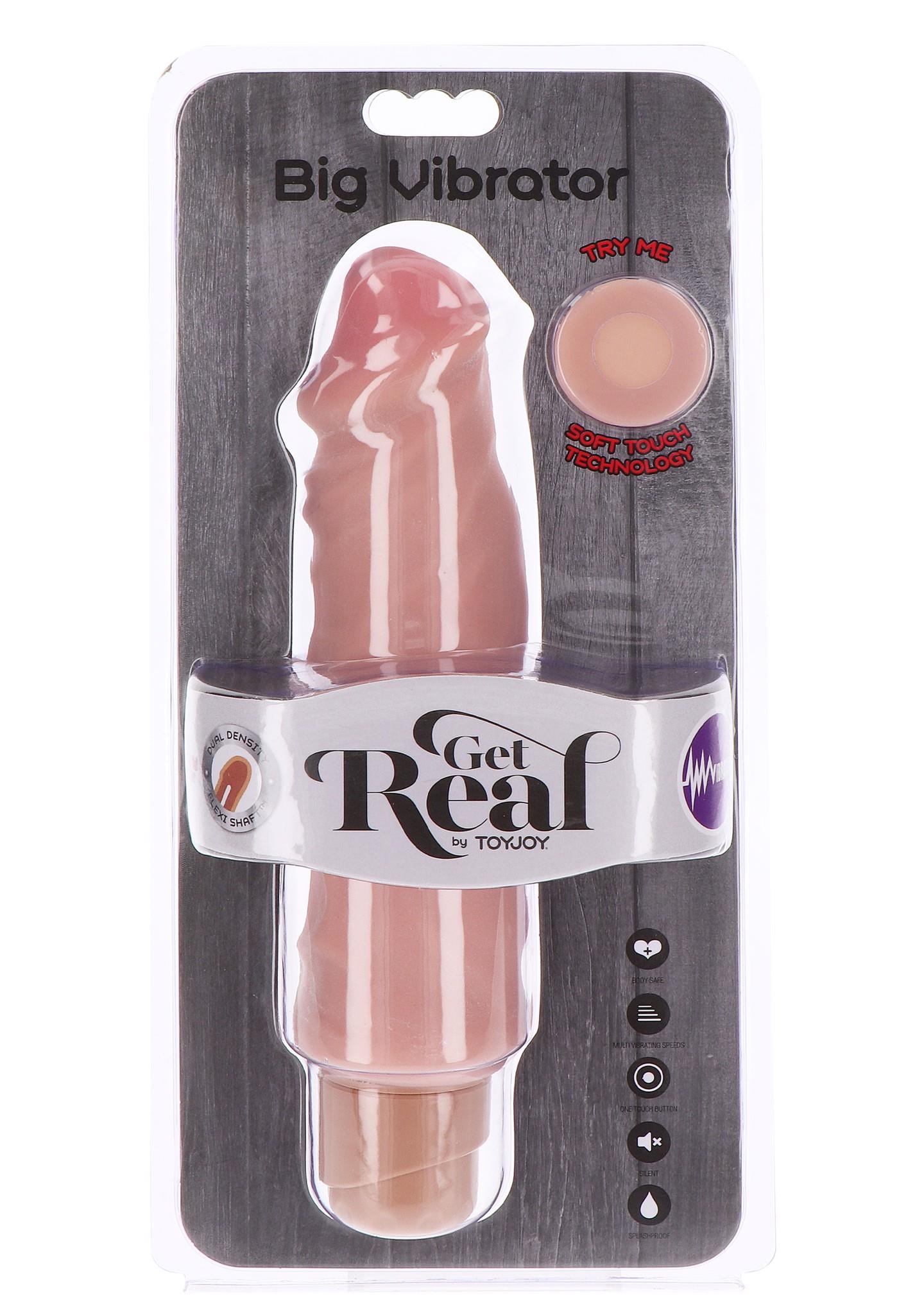 Dual Density Big Vibrator 9In. Light Skin Tone