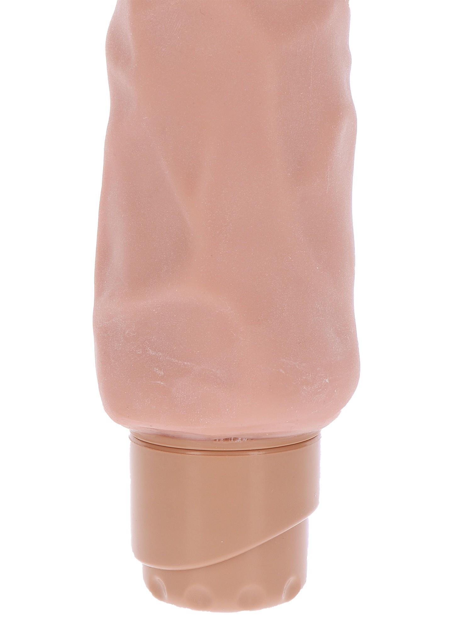 Dual Density Big Vibrator 9In. Light Skin Tone