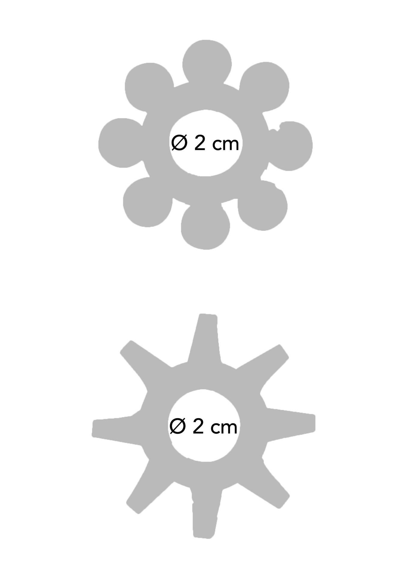 Power Stretchy Rings 2Pcs Grey