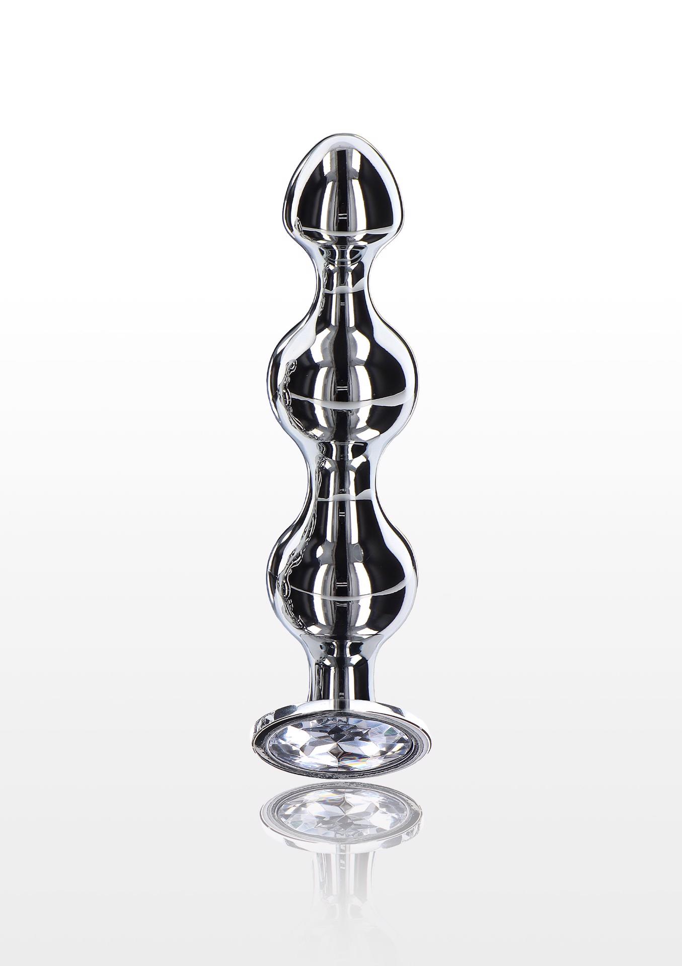 Diamond Star Beads Large Silver