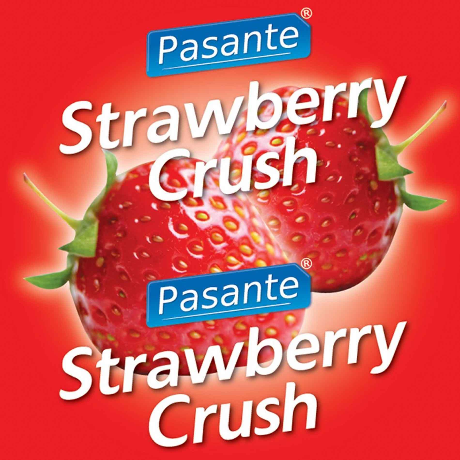 Pasante Strawberry Crush Condoms Bulk Packs 144 Psc
