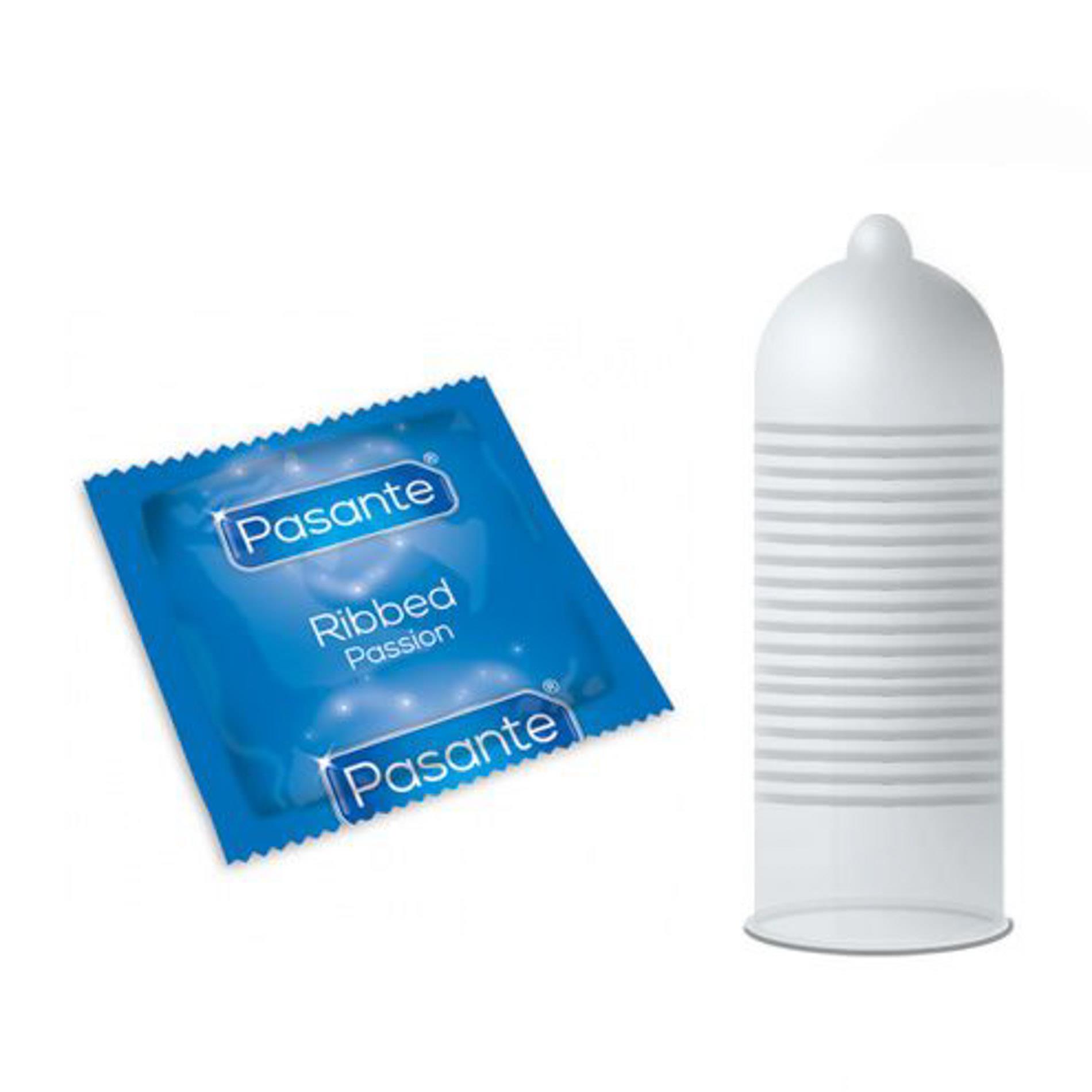 Pasante Ribbed/Passion Condoms Bulk Packs 144 Pcs