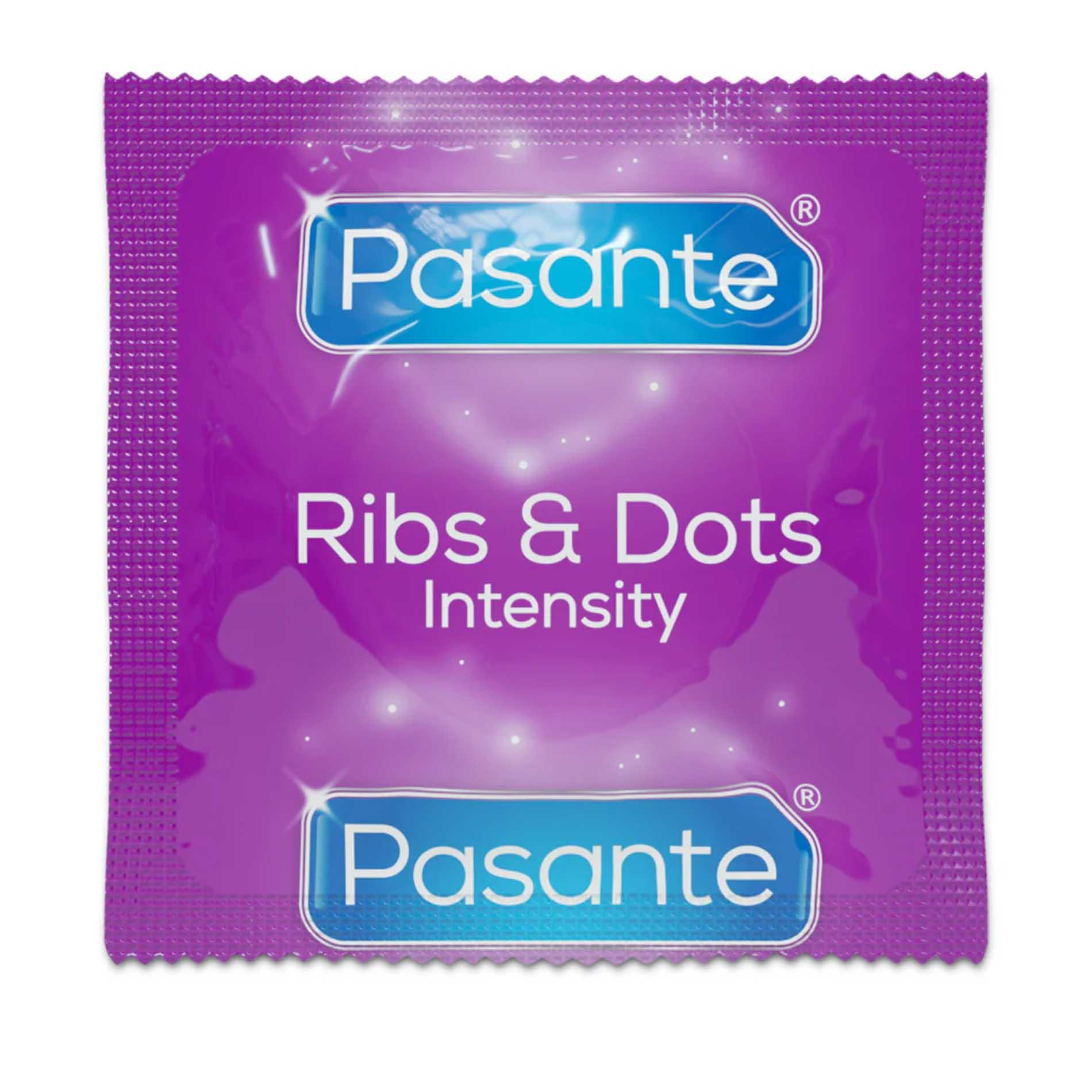 Pasante Ribs & Dots/Intensity Condoms Bulk Packs 144 Pcs